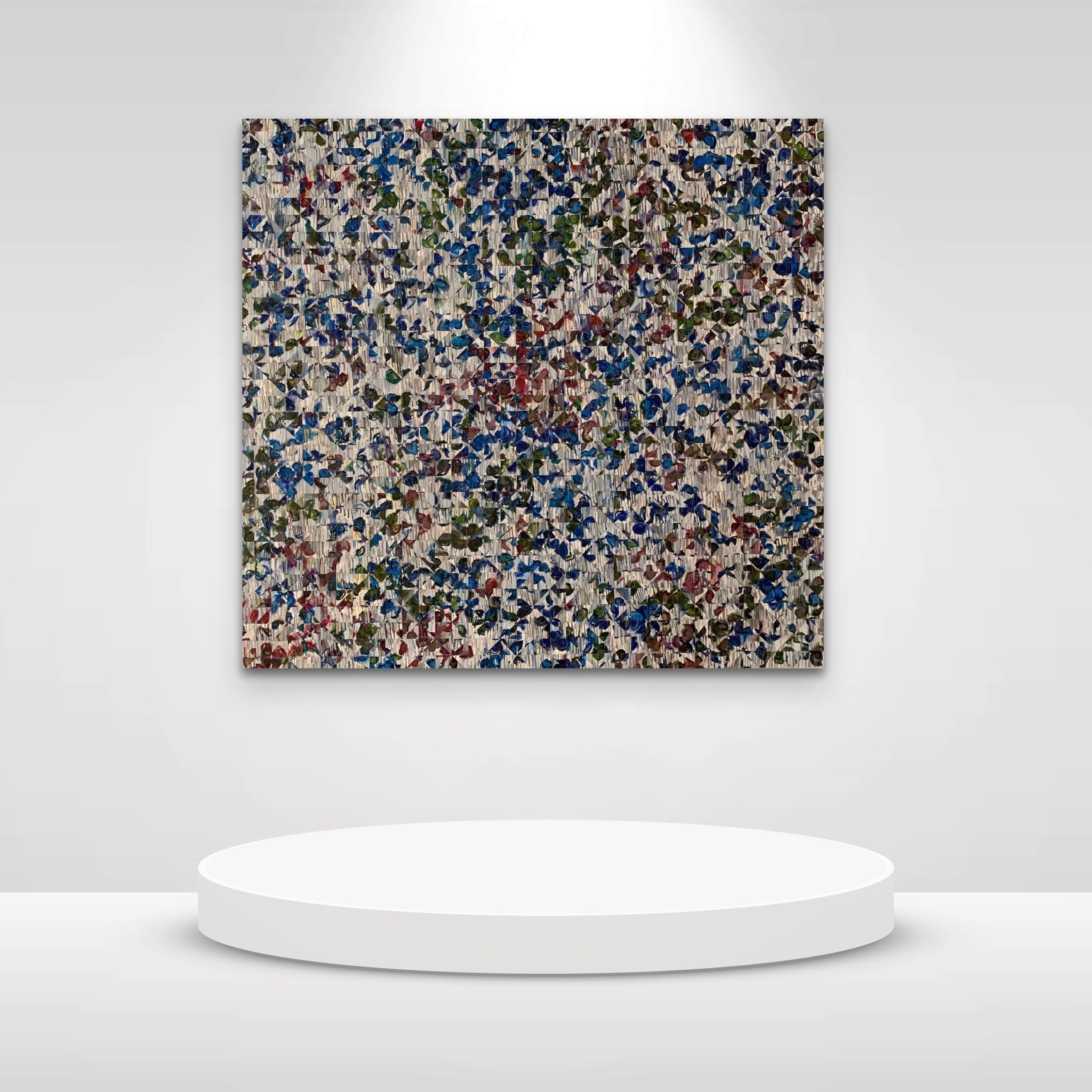 Grigio con blu e verde - Art di Irene Zweig