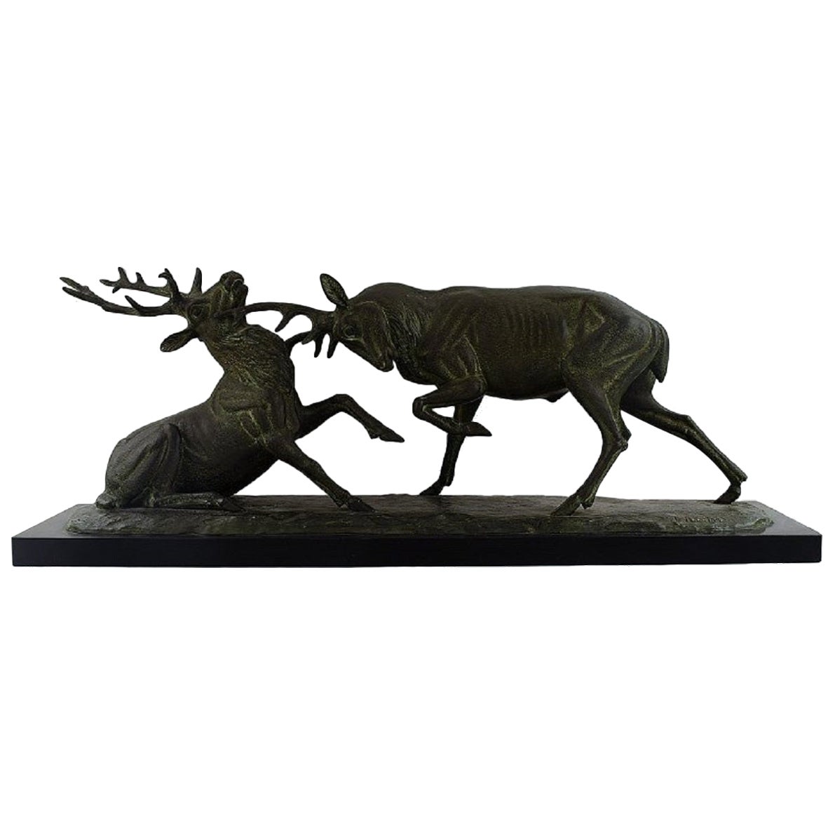 Irne Rochard, France, Sculpture Colossal, Cerf combattant un cerf