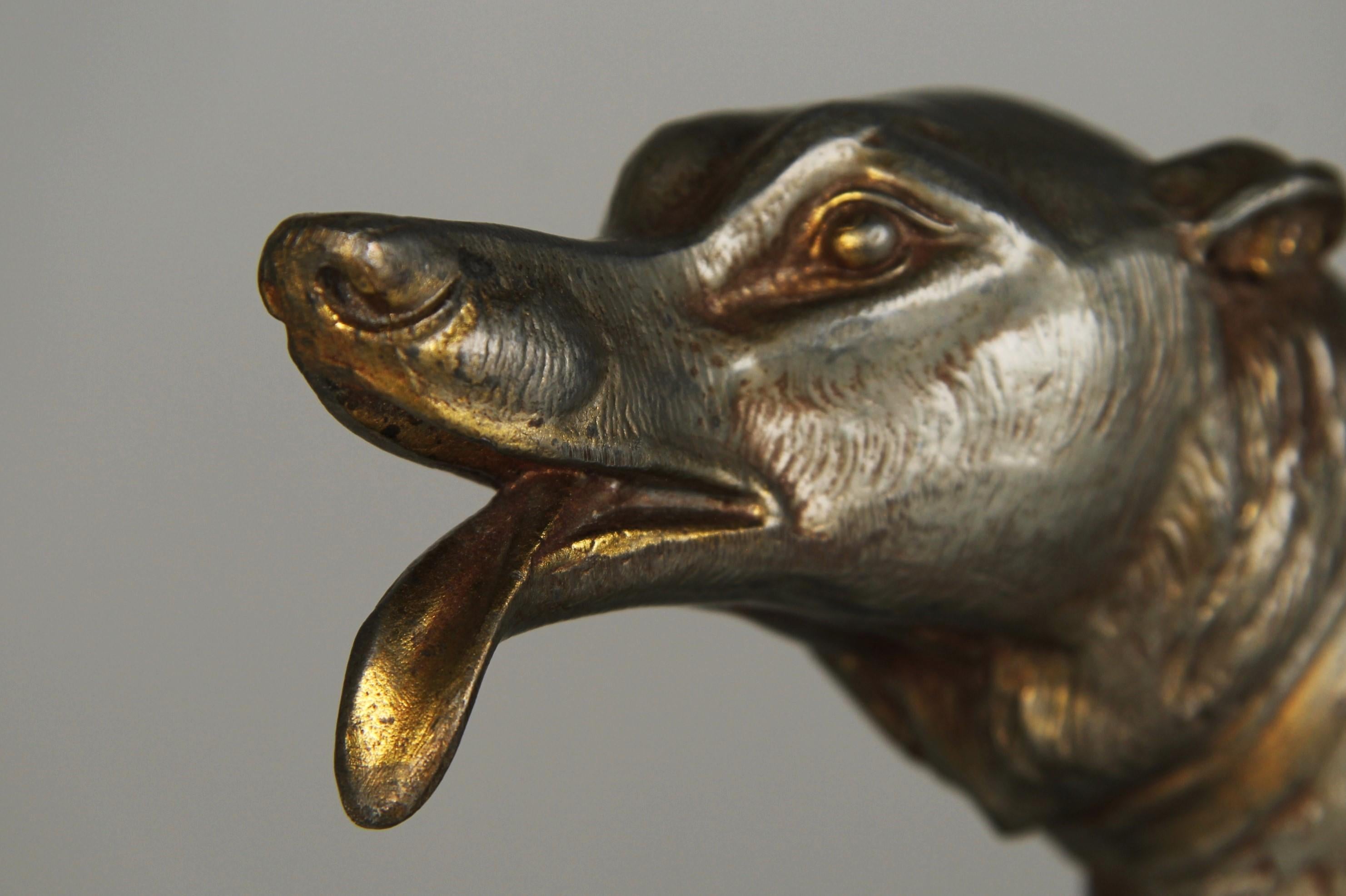 Sculpture in silver-plated cast zinc by Irenee Rochard, France, Art Deco.
Signed “Rochard” on the pedestal.

Irénée Rochard (1906-1984) was a French sculptor who made a name for himself with his fascinating animal sculptures. Born in