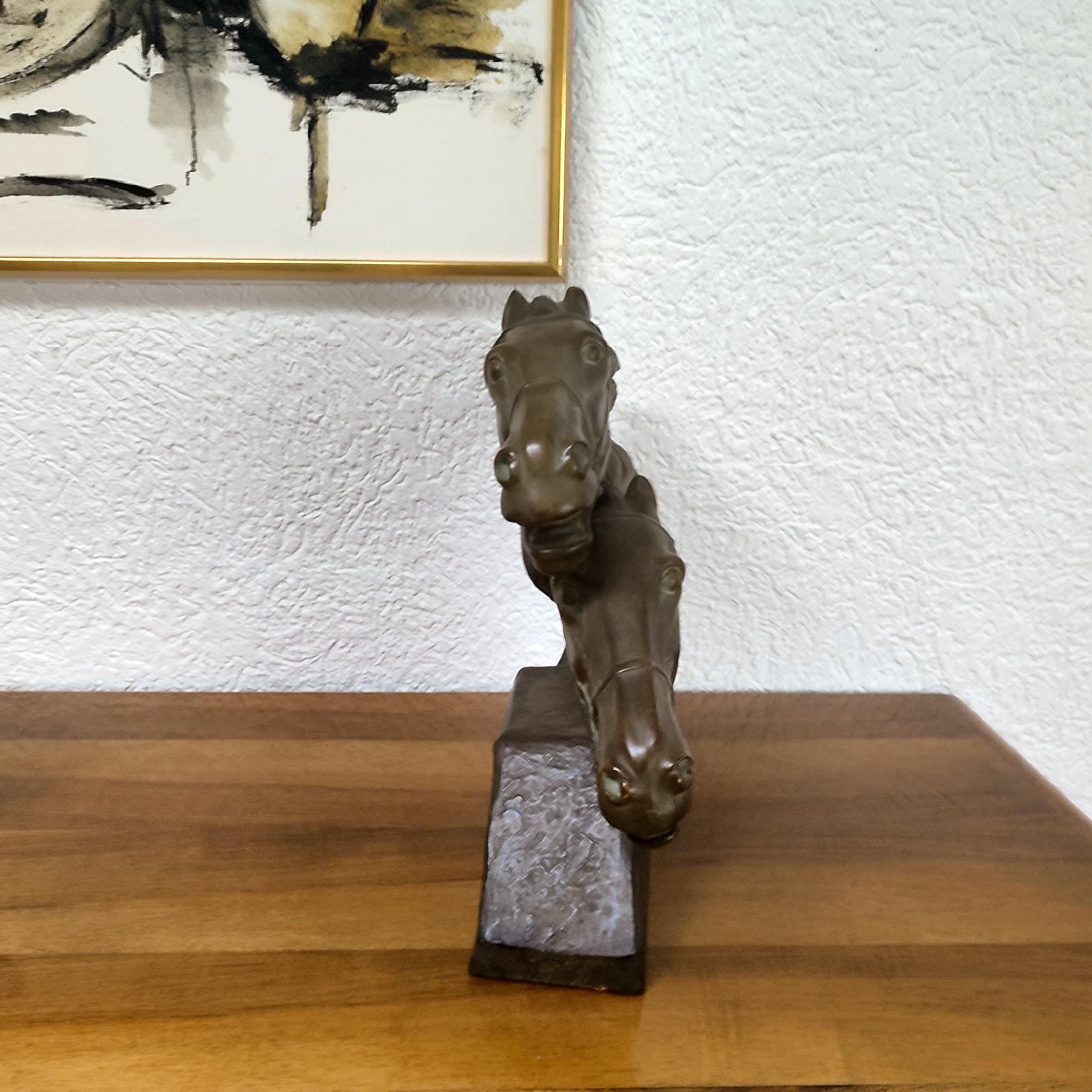 Ireneè Rochard Horse Heads in Motion, Sculpture, Reveyrolis, France For Sale 2