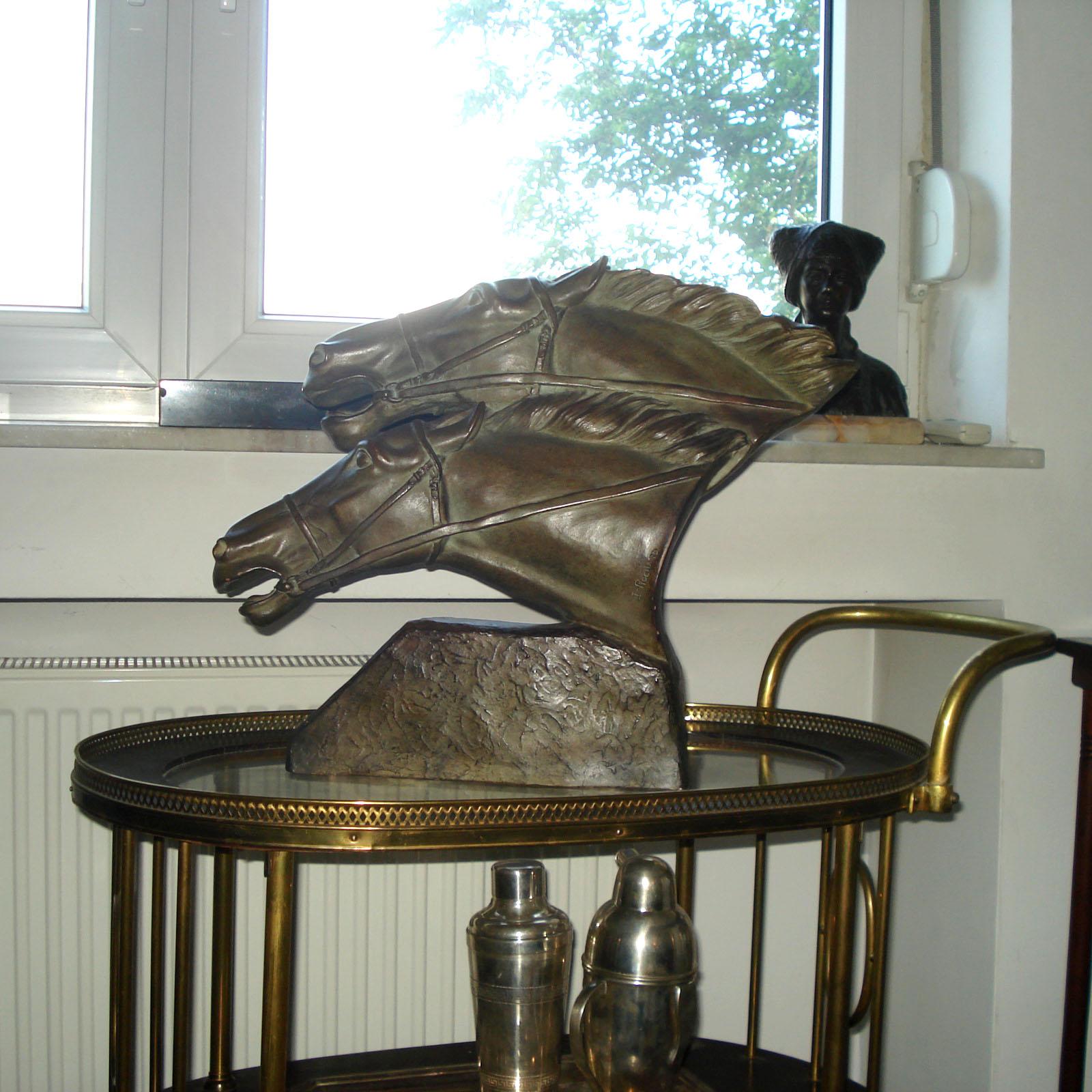 IRENEÈ ROCHARD Horse heads in motion, titled 