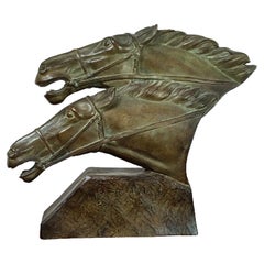 Ireneè Rochard Horse Heads in Motion, Sculpture, Reveyrolis, France