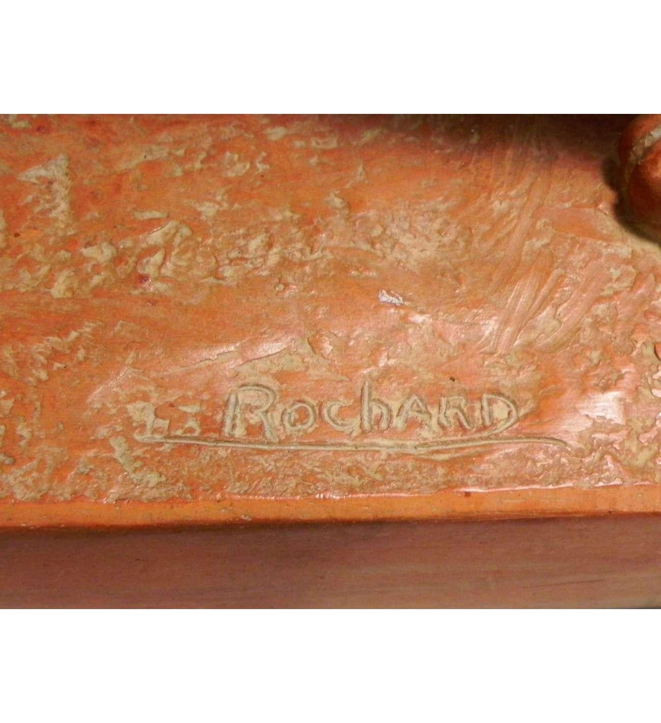 Statue de panthères en terre cuite de Réne Rochard  (1906 -1984) en vente 1