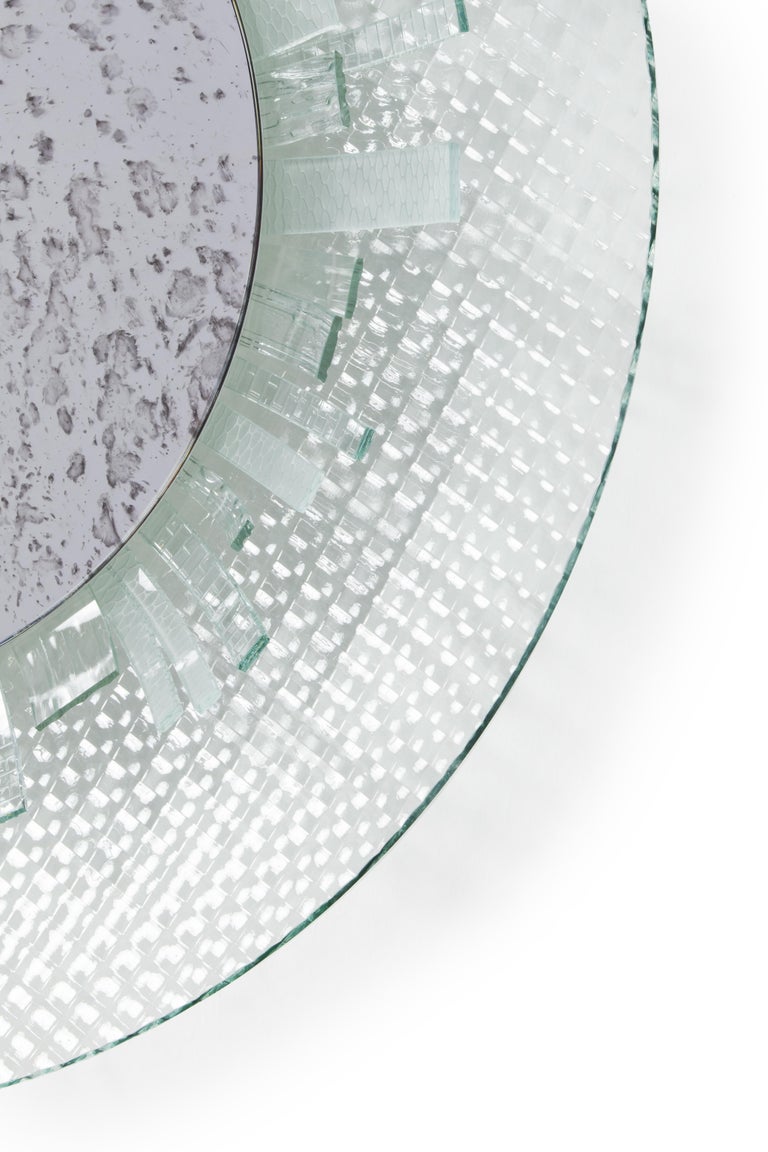 Iride Mirror, Recycled Glass, Backlit Mirrors, Glass Petals For Sale at