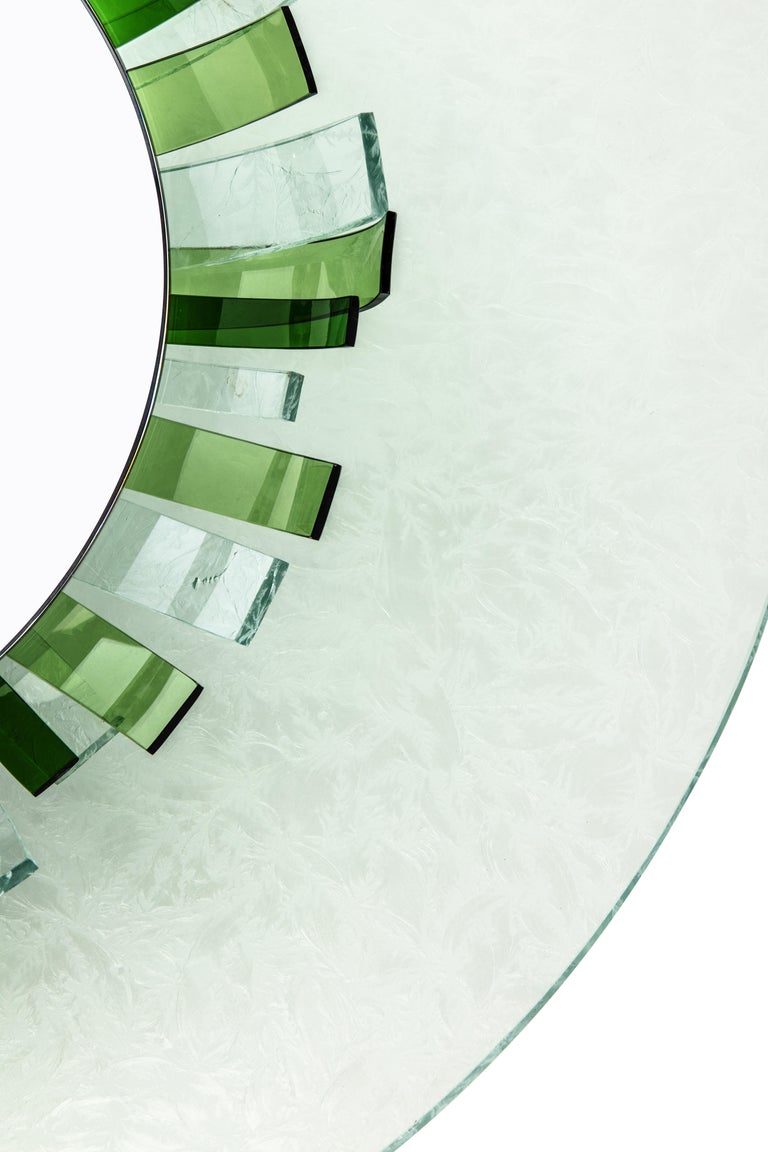 Iride Mirror, Recycled Glass, Backlit Mirrors, Glass Petals For Sale at