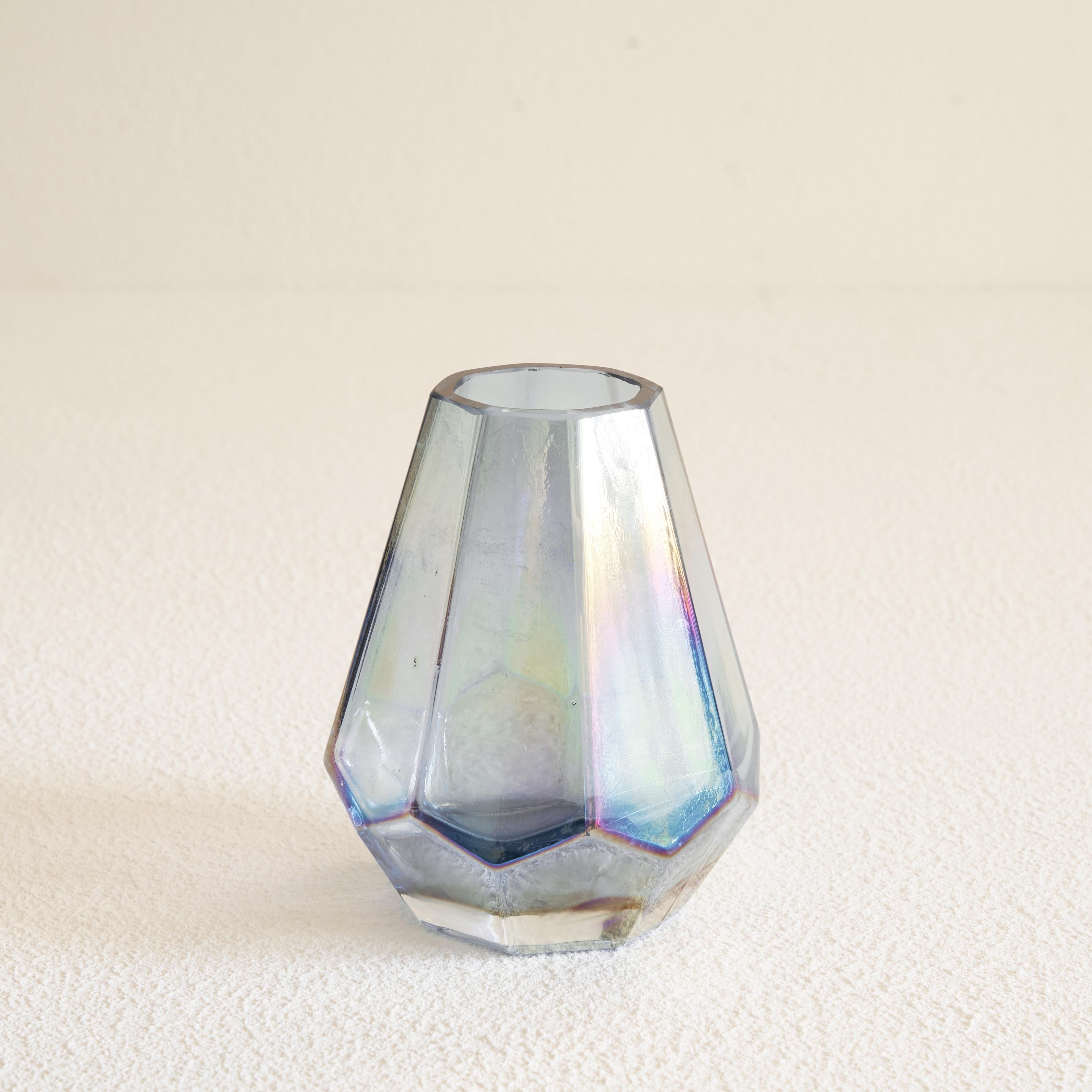 Art déco Vase en verre Art Déco irisé des années 1930 en vente