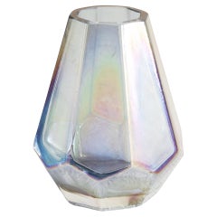 Vase en verre Art Déco irisé des années 1930