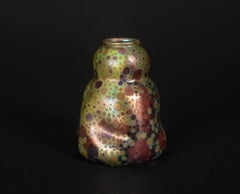 Iridescent Art Nouveau Galaxy Vase by Lucien Lévy-Dhurmer for Clement Massier