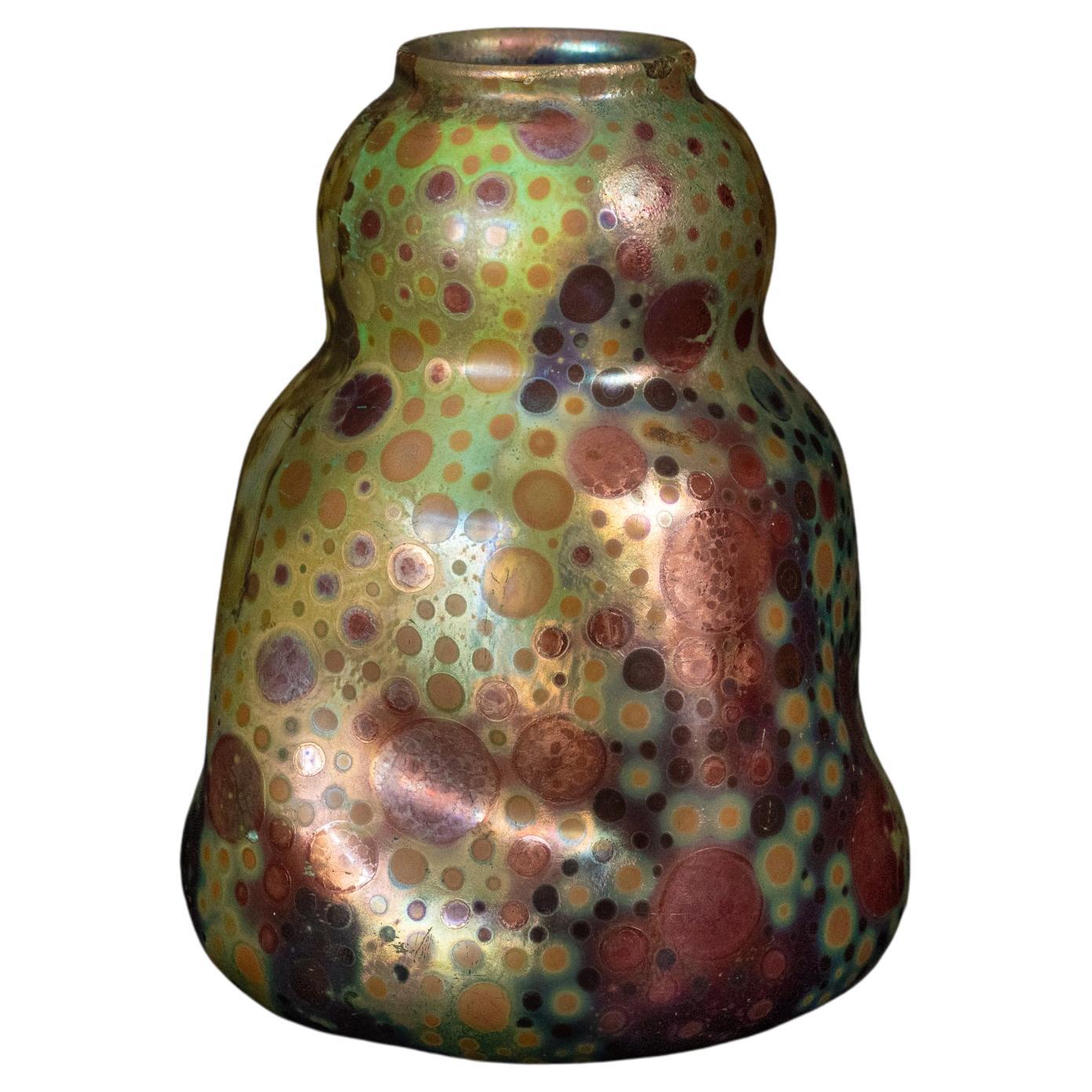 Vase galaxie irisé Art Nouveau par Lucien Lévy-Dhurmer pour Clement Massier