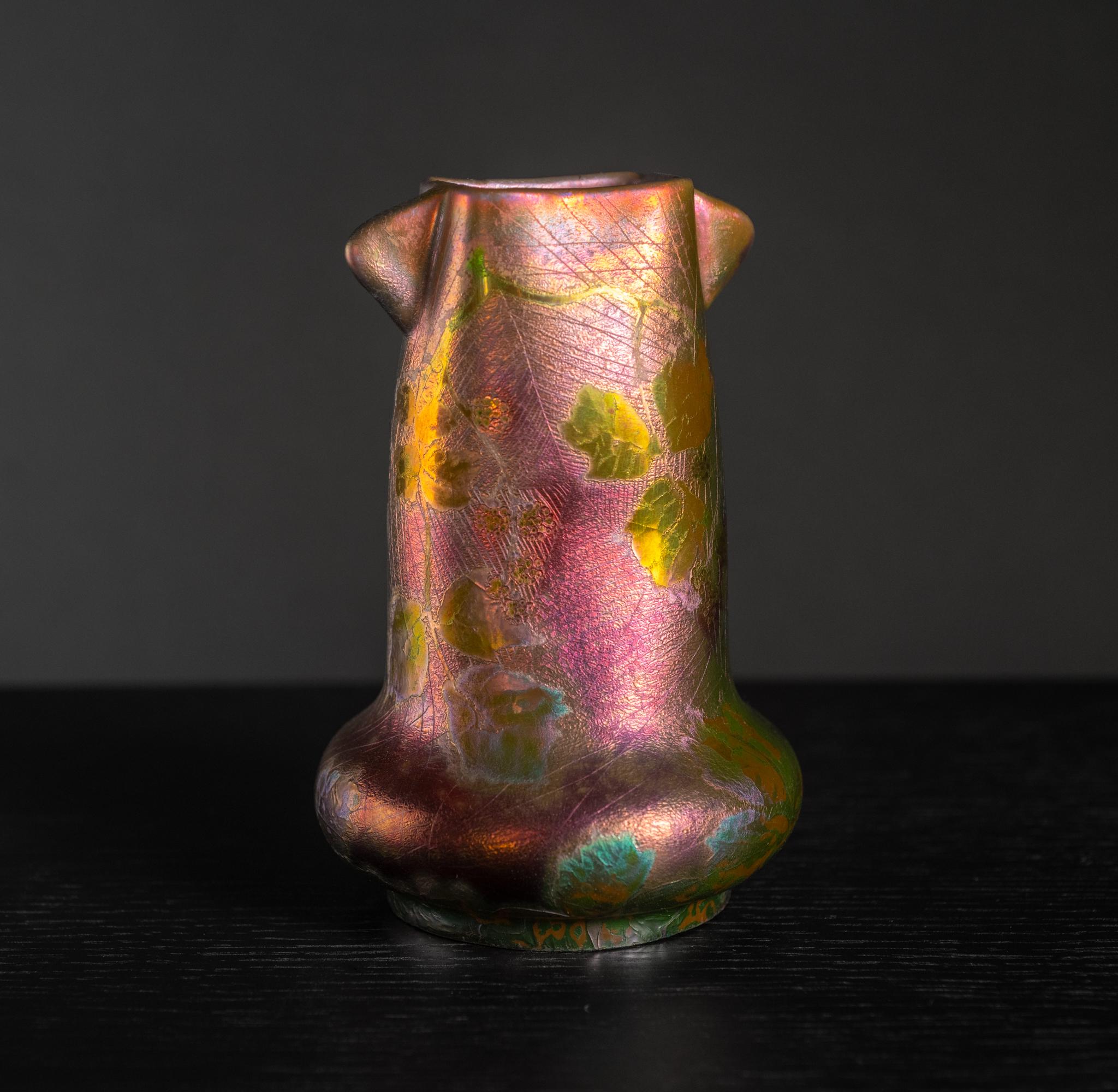 Attributed to Lucien Levy Dhurmer for Clement Massier.

An encounter with Massier’s luster-glazed ceramics is an embarkation on an acid-colored trip, the sort of exploration which inspires deep reflection and requires transparency. Clement Massier,