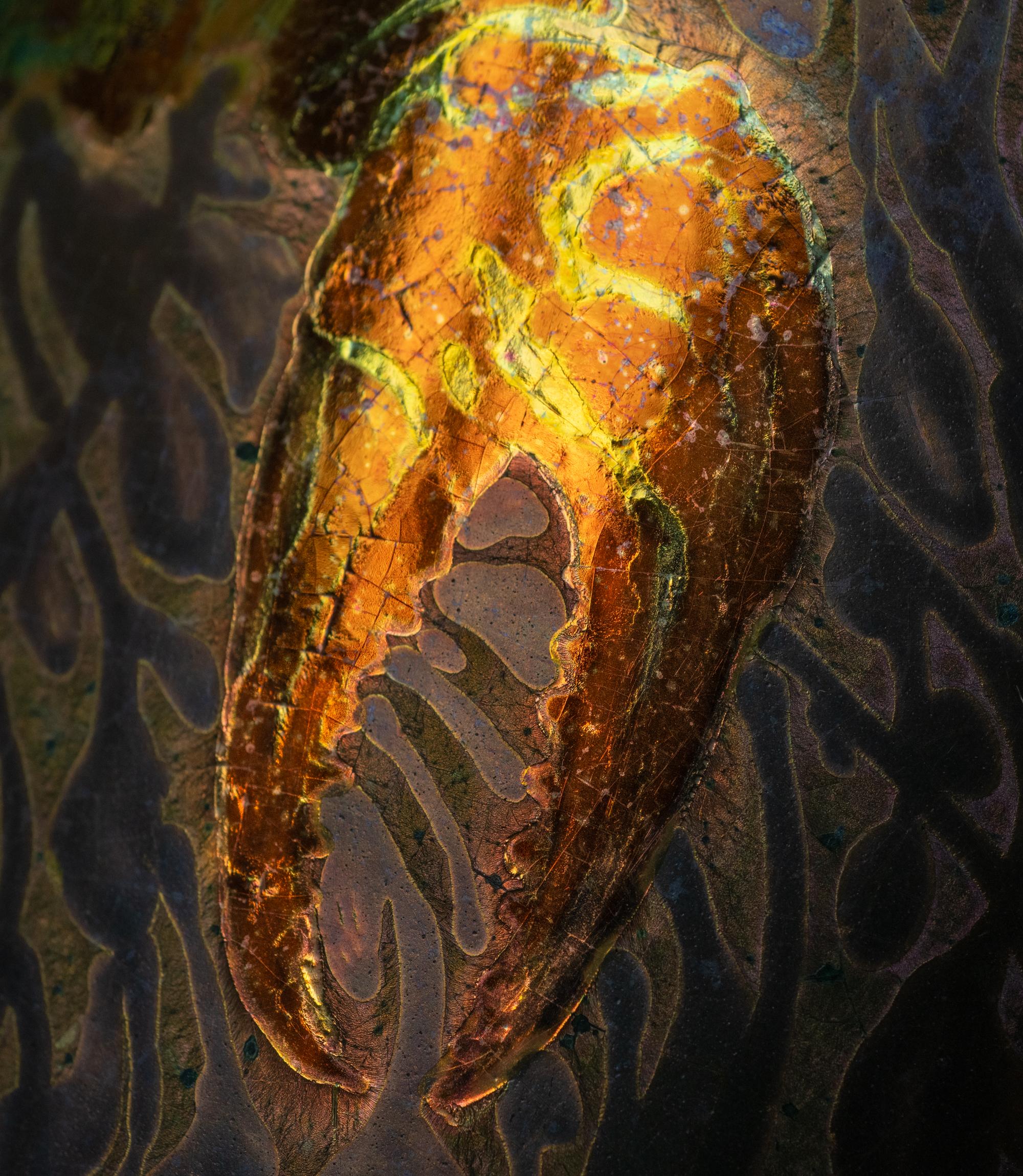 Vaso iridescente in stile Art Nouveau con granchi e alghe di Clement Massier in vendita 4