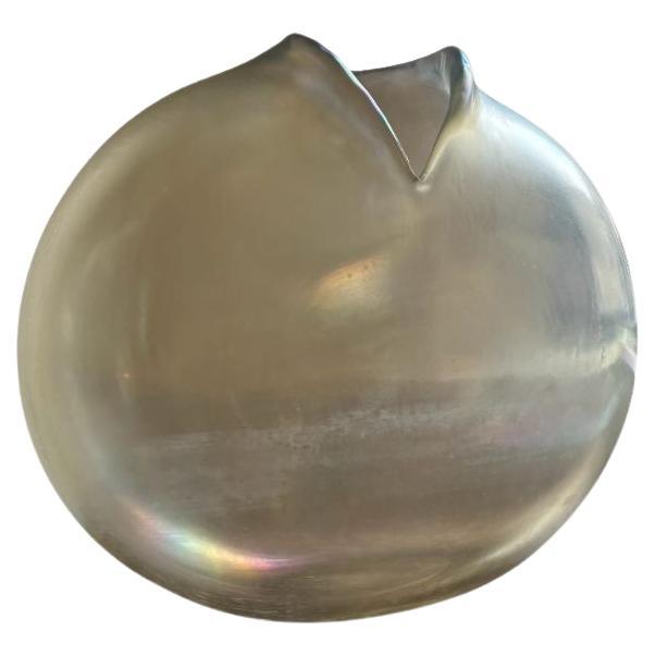 Vaso in vetro fuso iridescente "Millennium III" di Alejandro Ruiz per Venini Murano