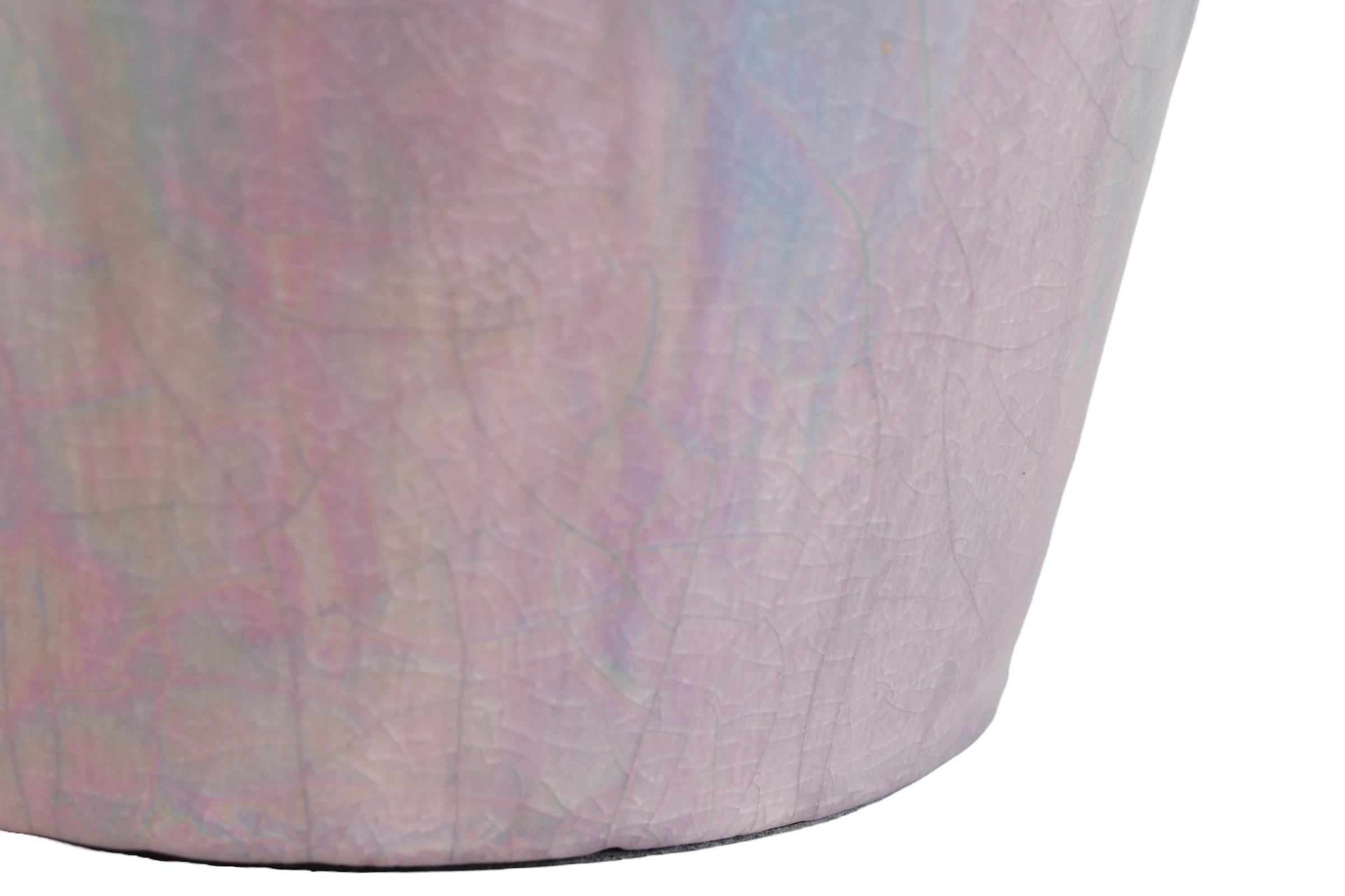 Paire de lampes de table en céramique irisée en vente 1