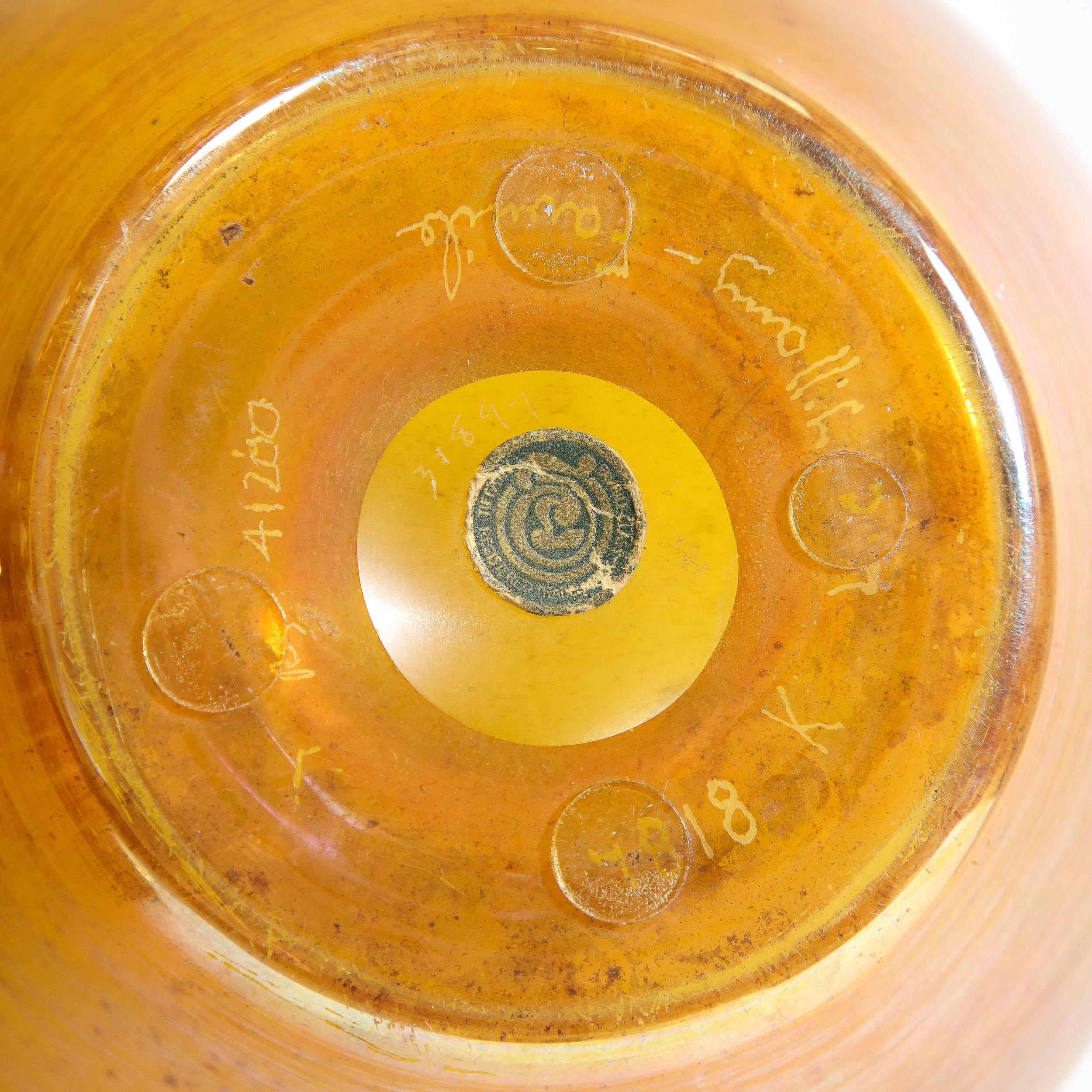 Iridescent Favrile Art Glass Gord Form Vase Signed Louis Comfort Tiffany For Sale 9