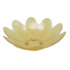 Iridescent Floral Shaped Murano Glass Bowl, circa 1960