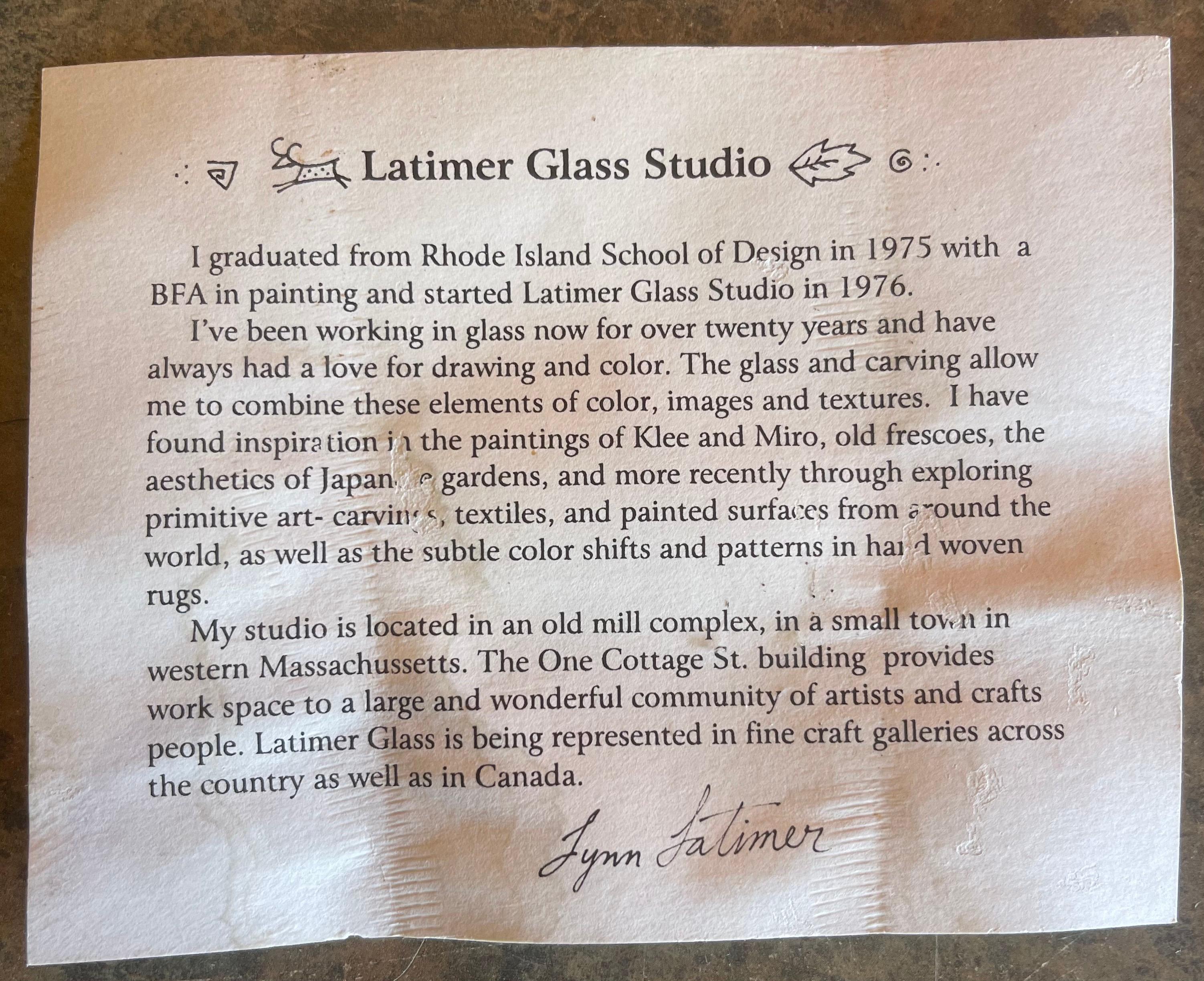 Iridescent Fused Art Glass Bowl by Lynn Latimer 5