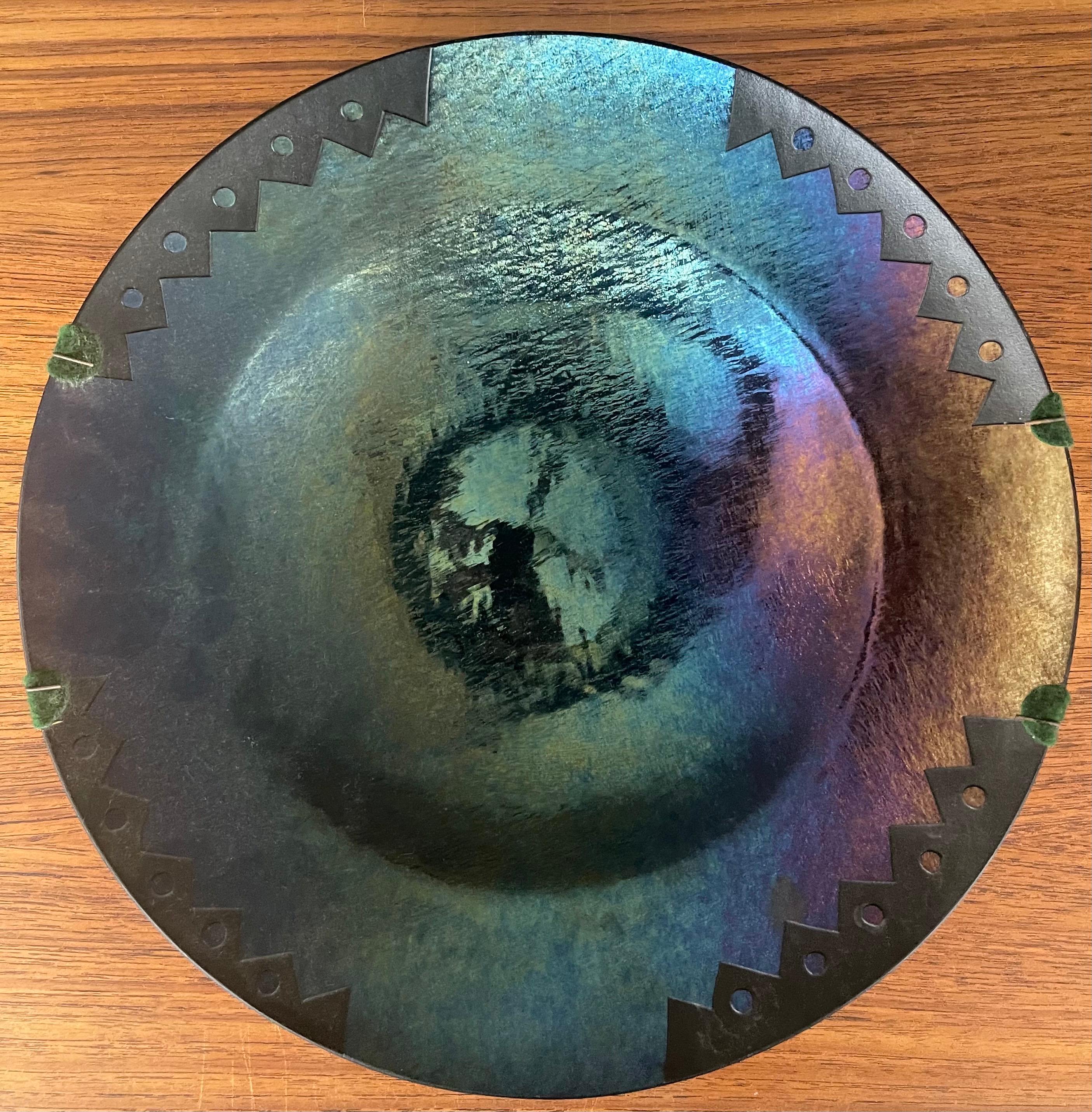 Iridescent Fused Art Glass Bowl by Lynn Latimer 6