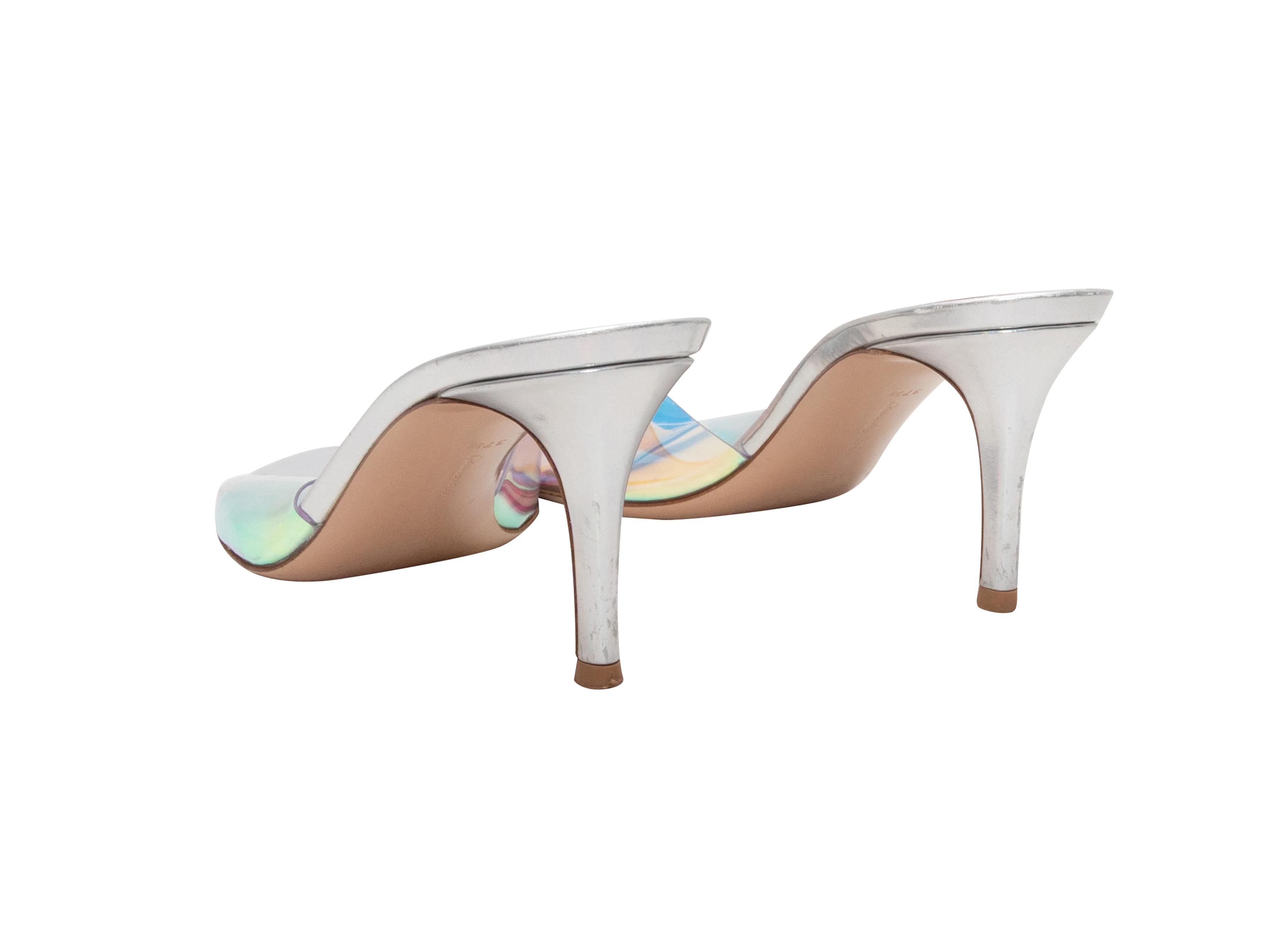 Escarpins à talons en PVC irisés Gianvito Rossi Taille 37.5 Bon état - En vente à New York, NY