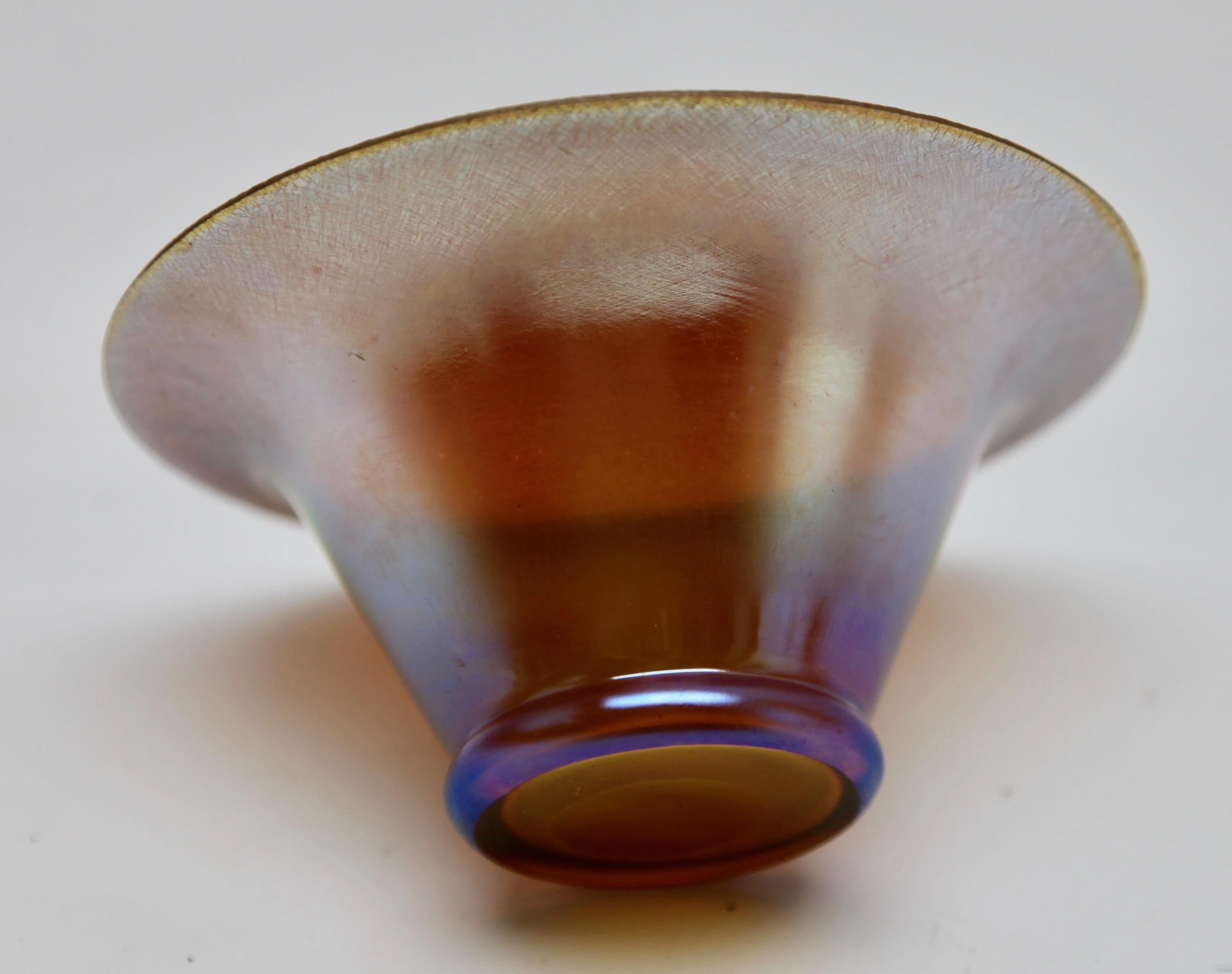 German Iridescent Glass Bowl by WMF from the Myra Range For Sale