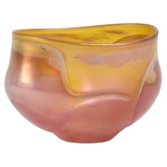 Retro Iridescent Glass Bowl