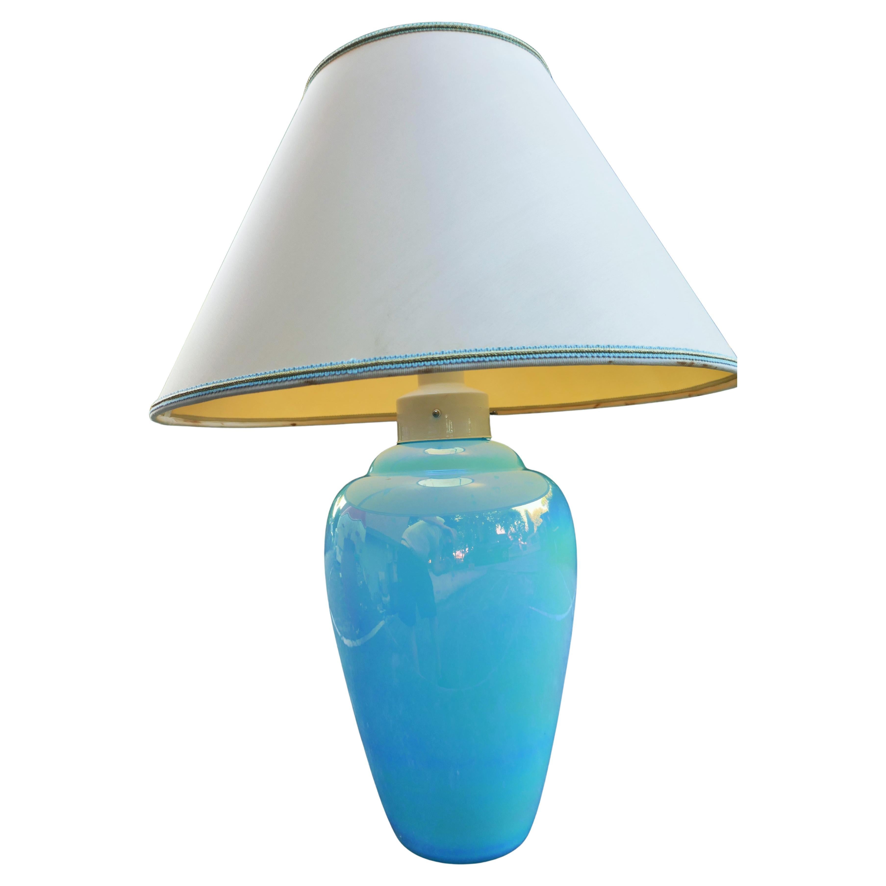 Late 20th Century Lampe de table en verre irisé, peut-être fabriquée par Effetre Murano en vente