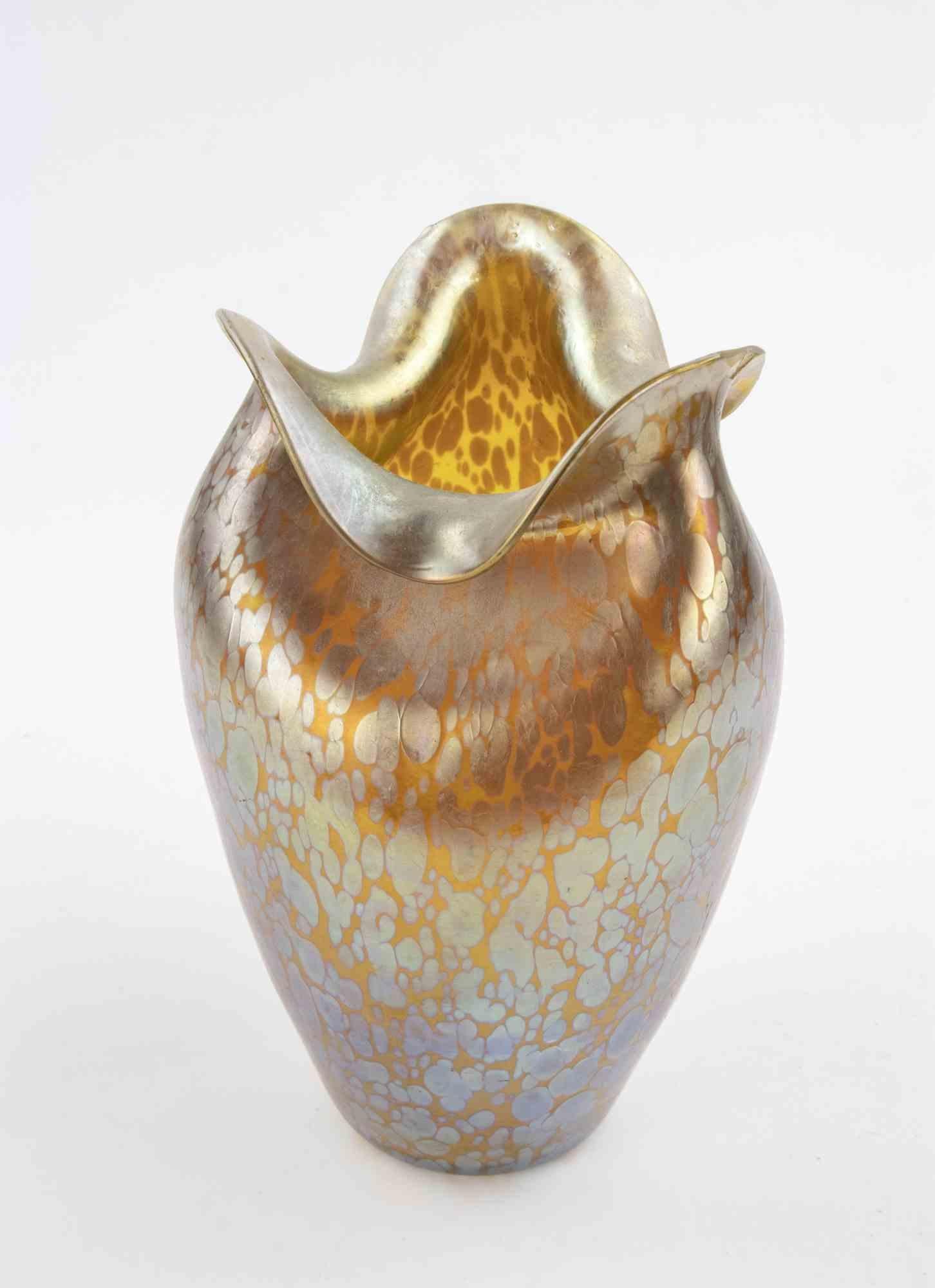 Art Deco Iridescent Glass Vase Attr. to Loetz, 1930s For Sale