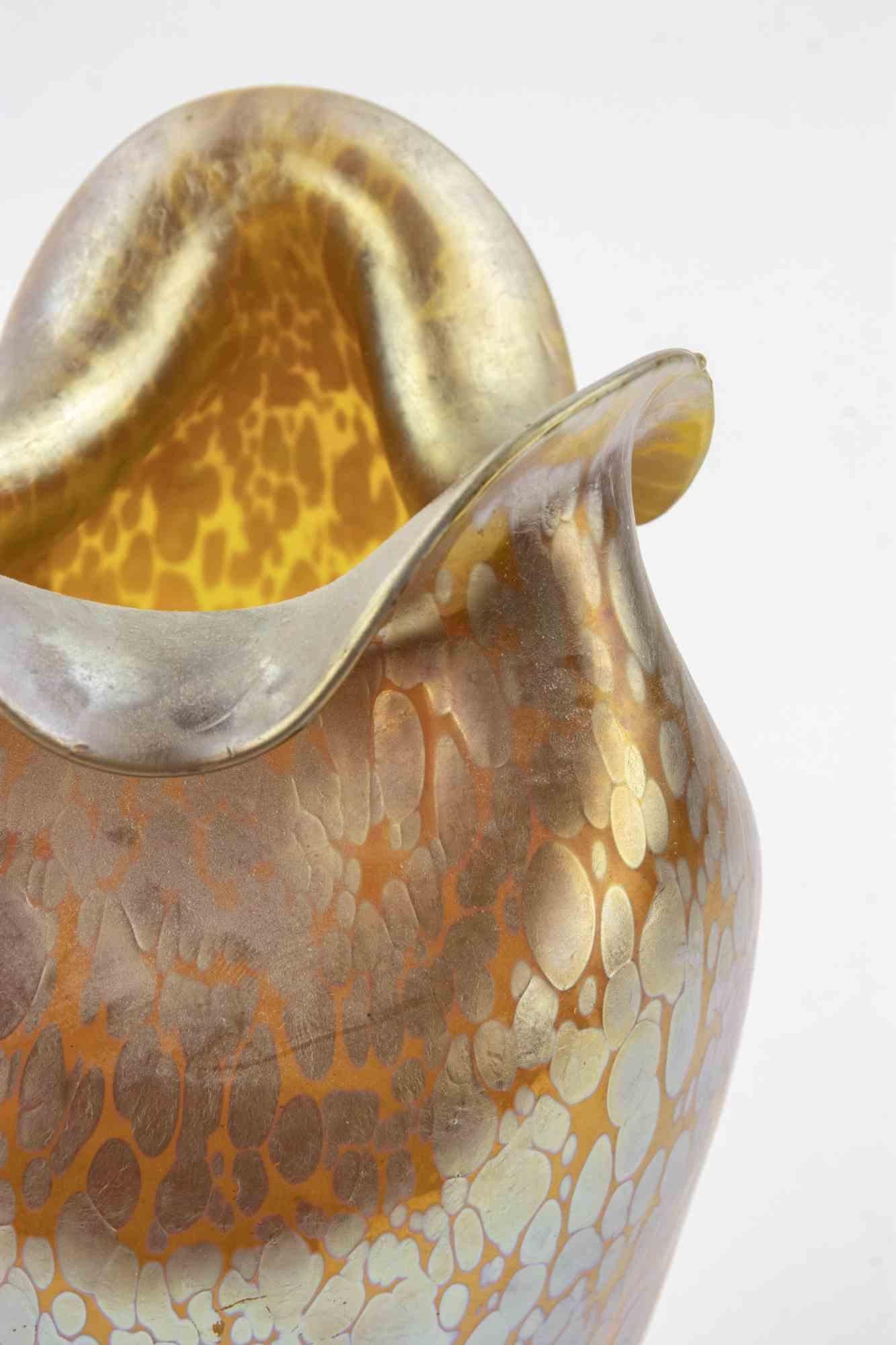 Austrian Iridescent Glass Vase Attr. to Loetz, 1930s For Sale