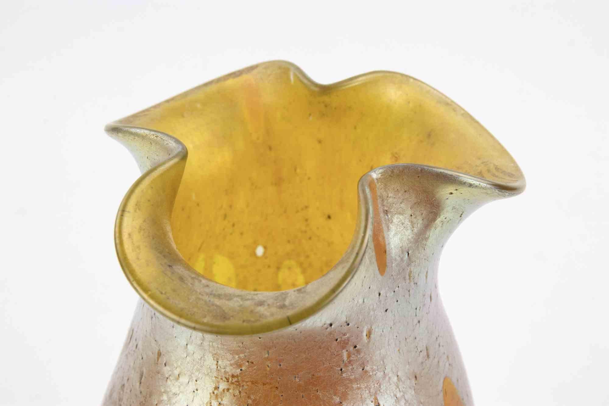 Iridescent Glass Vase Attr. to Loetz, 1930s, Italy In Good Condition For Sale In Roma, IT