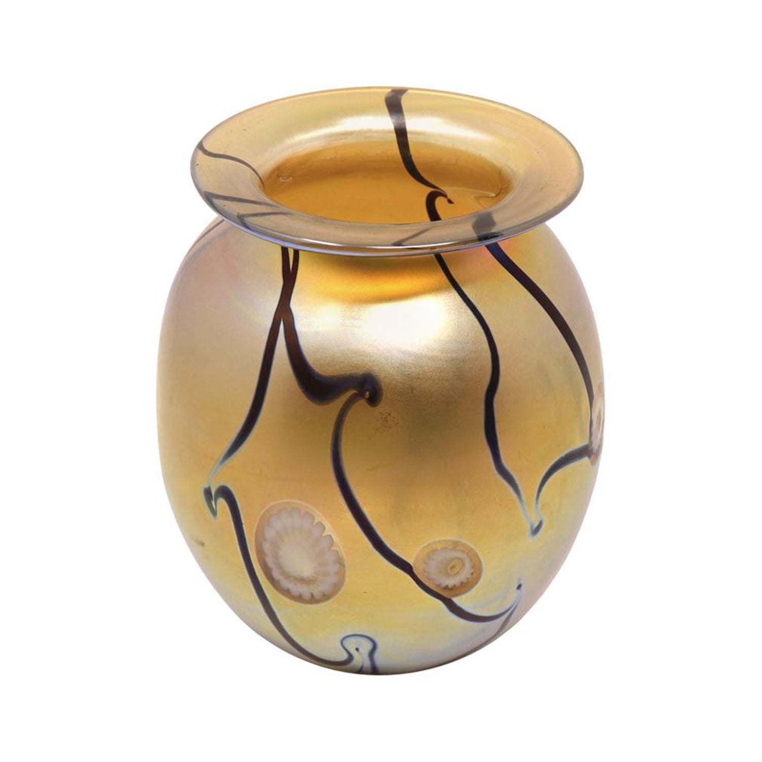 Iridescent Glass Vase By Robert Eickholt 1993 For Sale At 1stdibs