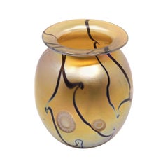 Iridescent Glass Vase by Robert Eickholt, 1993