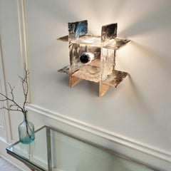 Iridescent Glass Wall Sconce – Carlo Nason for AV Mazzega Italy, 1960s–1970s