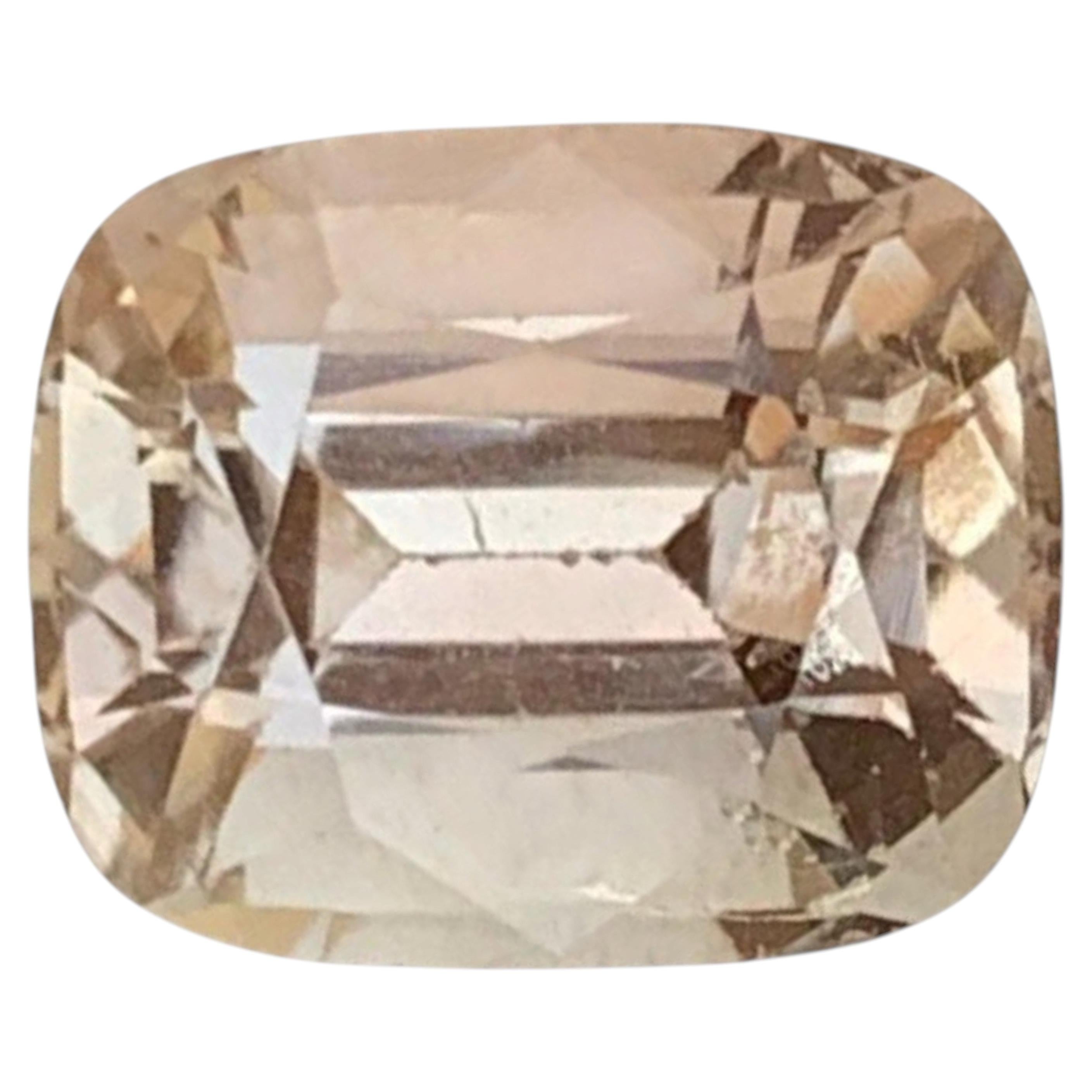 Iridescent Imperial Topaz 4.15 carats Cushion Cut Natural Pakistani Gemstone