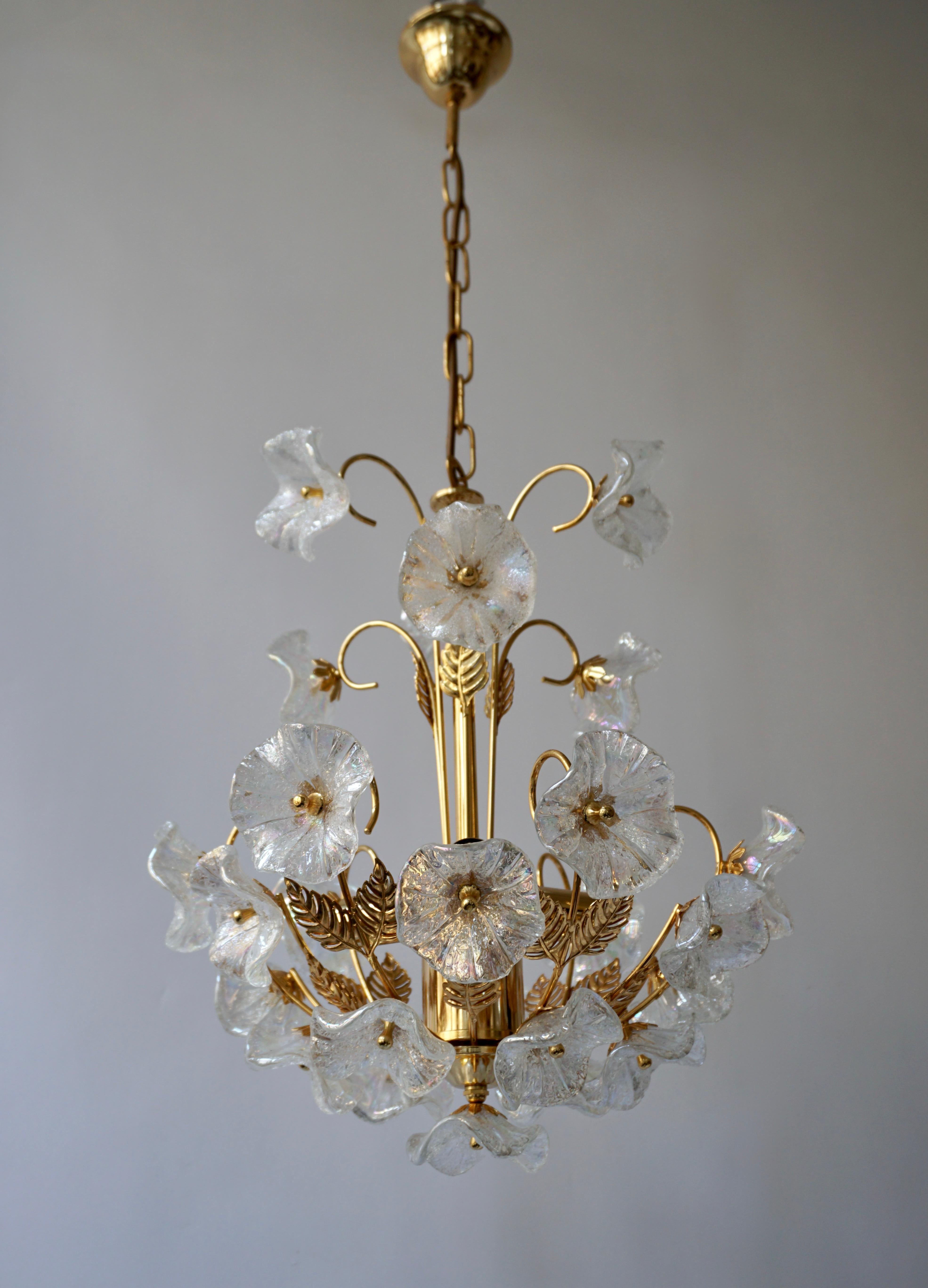 murano glass flower chandelier