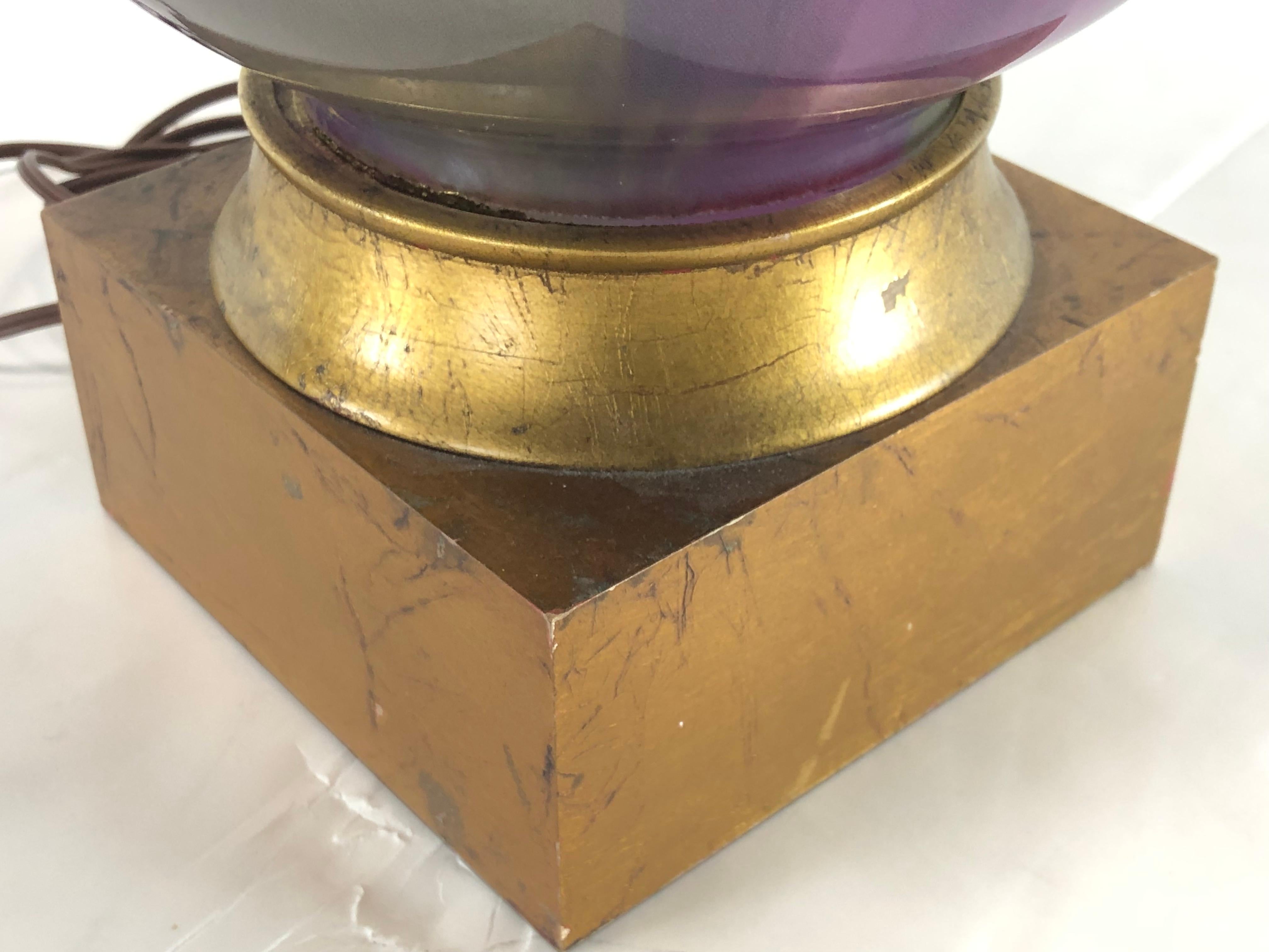 Mid-Century Modern Iridescent Lamp by Frederick Cooper For Sale