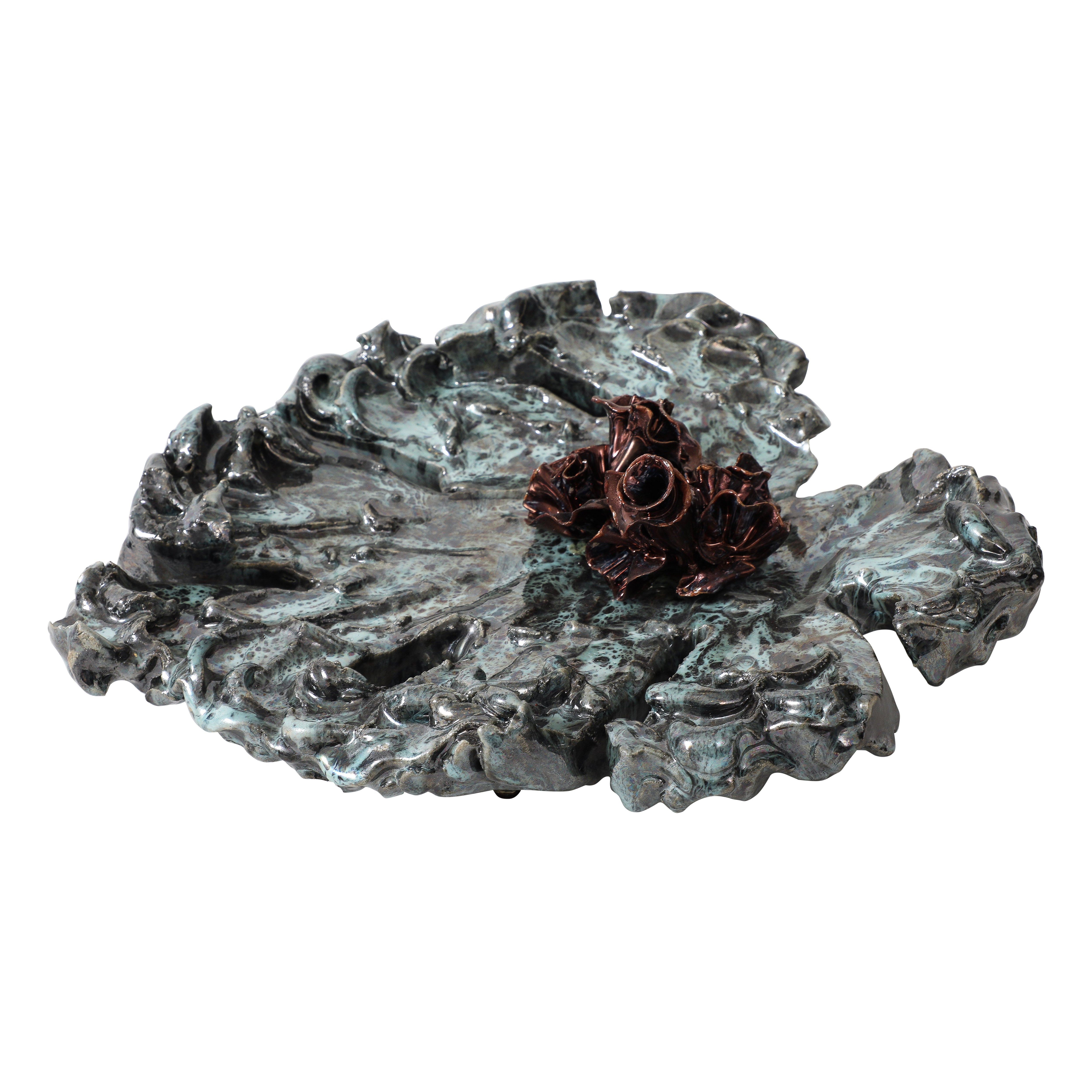 "Iridescent Leaf Tray", by Colleen Carlson