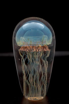 Iridescent Luna Glass Jellyfish Sculpture