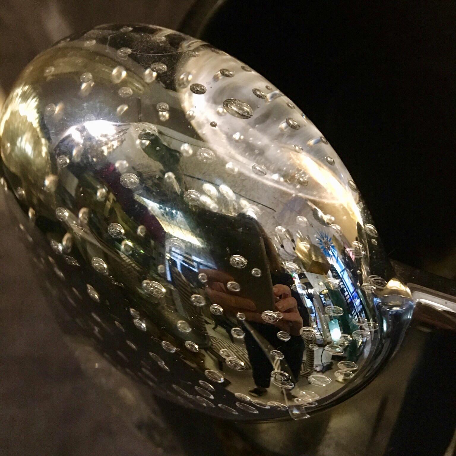 Iridescent Mirrored Murano Glass Italian Vase Signed by Costantini Murano, 1950s 3
