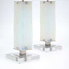 Iridescent Murano Glass Lamps