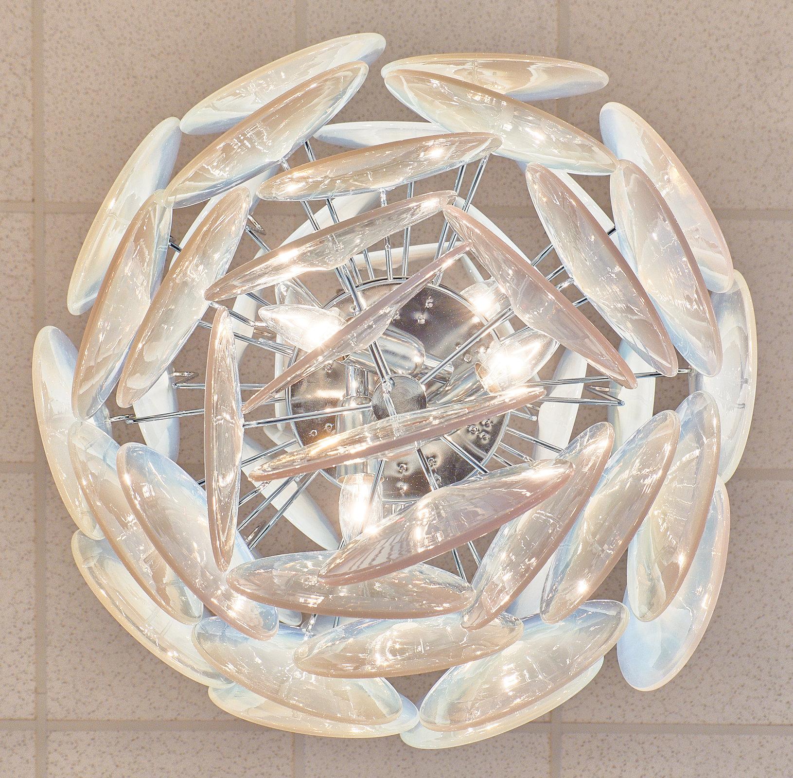 Iridescent Murano Glass Pendant Chandelier 4