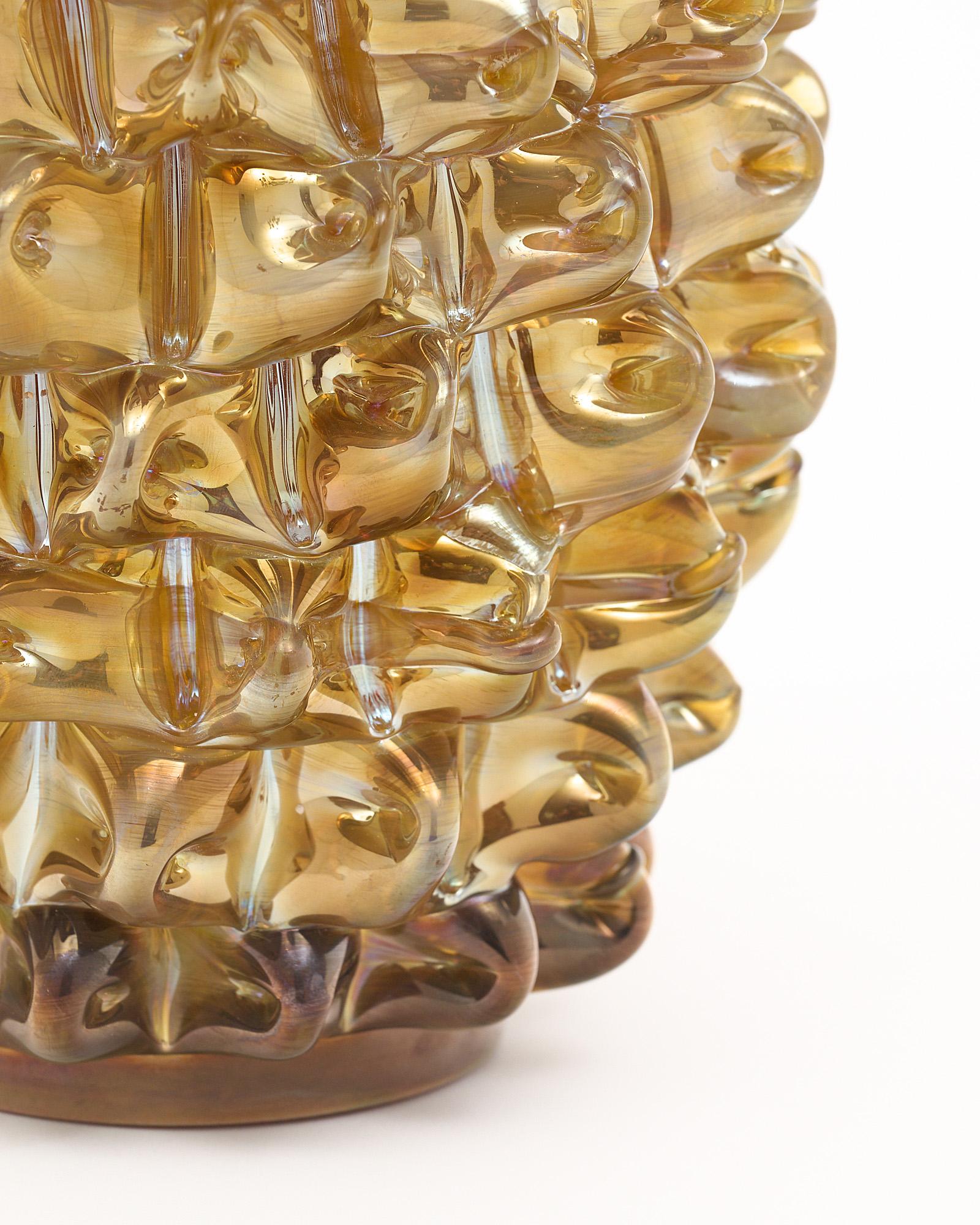 Iridescent Murano Glass Rostrate Vase 3