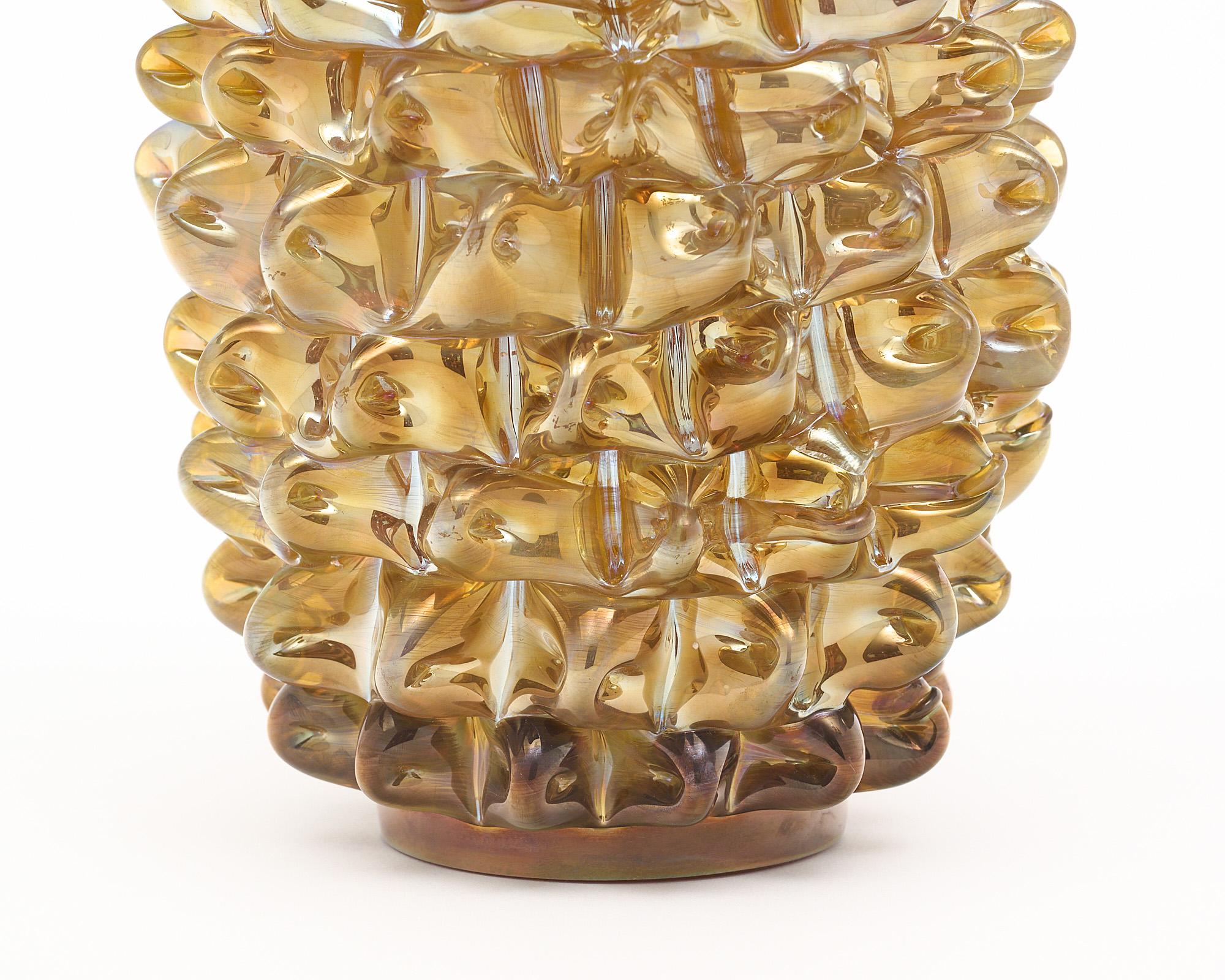 Iridescent Murano Glass Rostrate Vase 4