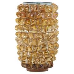 Iridescent Murano Glass Rostrate Vase