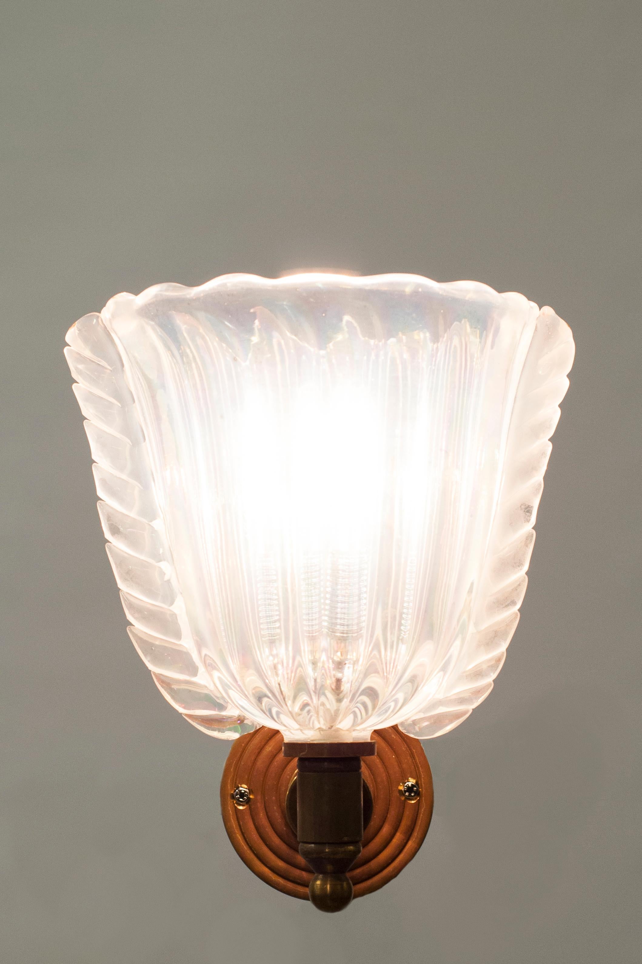 Applique in vetro di Murano iridescente di Giovanni Dalla Fina, Italia, CIRCA 1970 in vendita 7