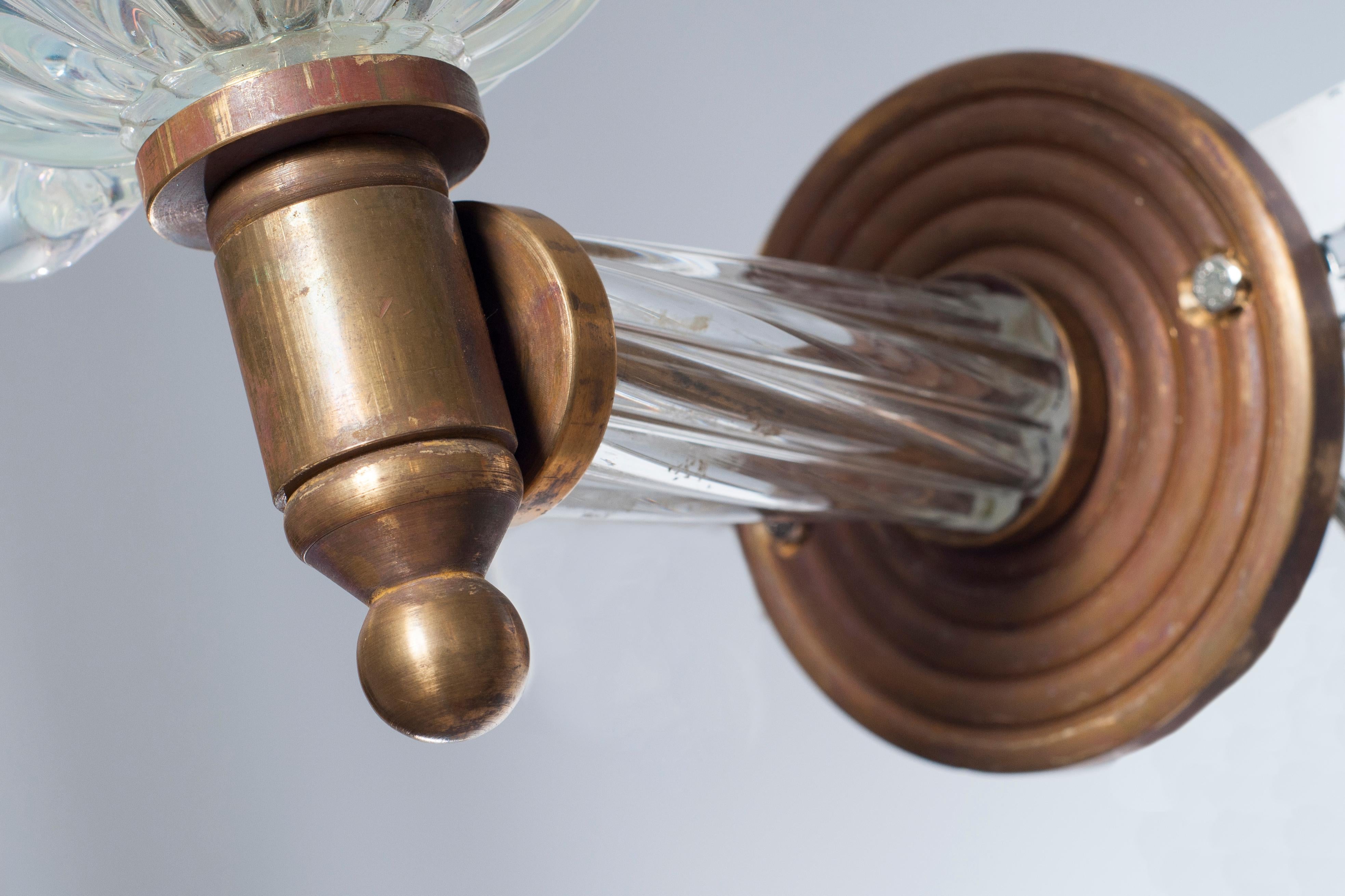 Applique in vetro di Murano iridescente di Giovanni Dalla Fina, Italia, CIRCA 1970 In condizioni ottime in vendita a Villaverla, IT