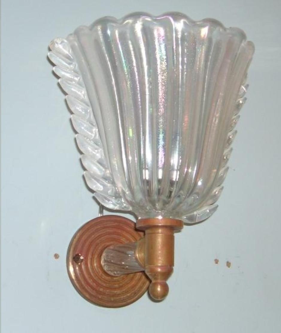 Applique in vetro di Murano iridescente di Giovanni Dalla Fina, Italia, CIRCA 1970 in vendita 1