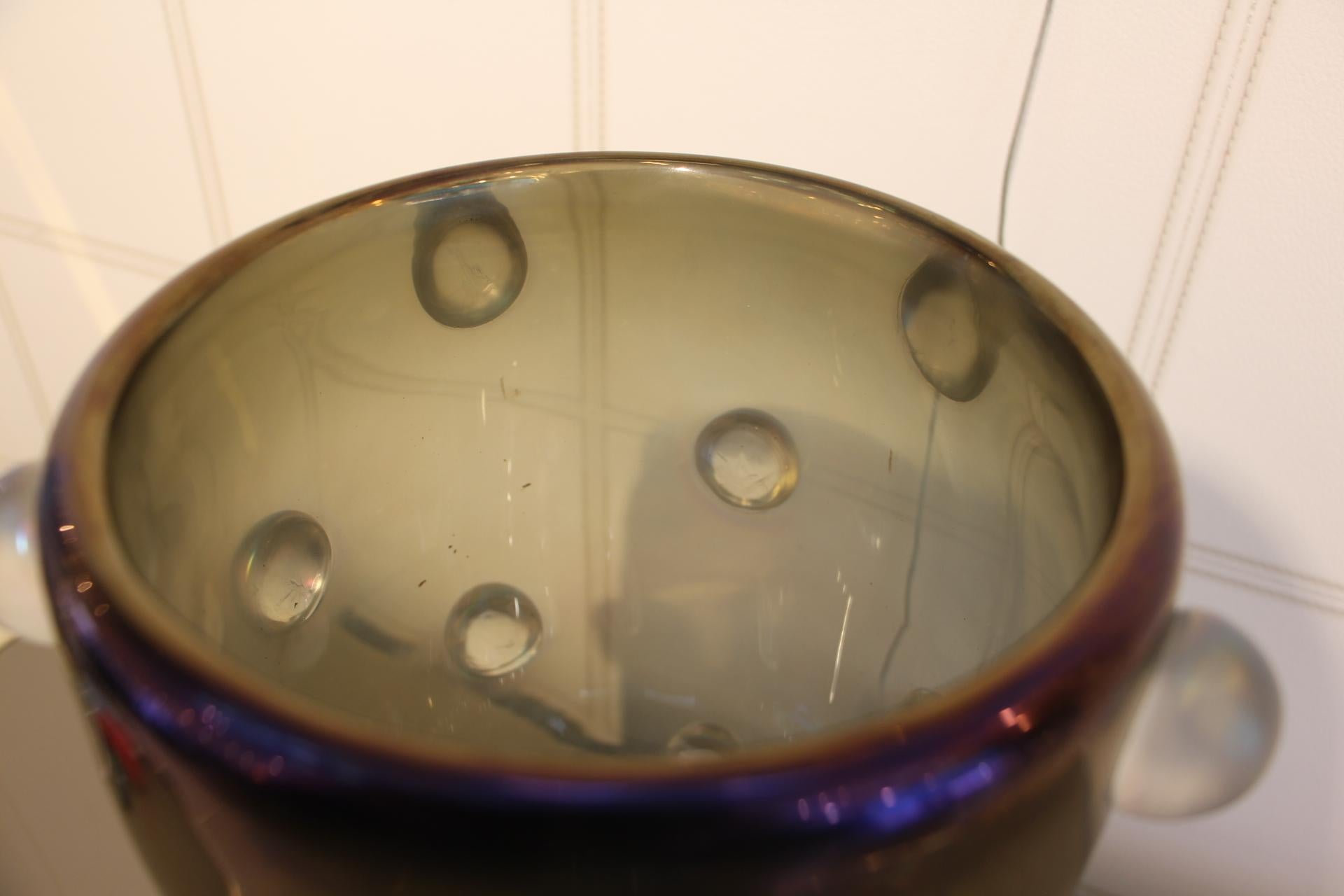 Iridescent Murano Glass Vase by Cenedese 5