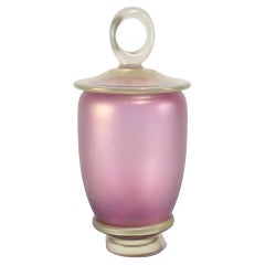 Iridescent Pink Glass Vessel