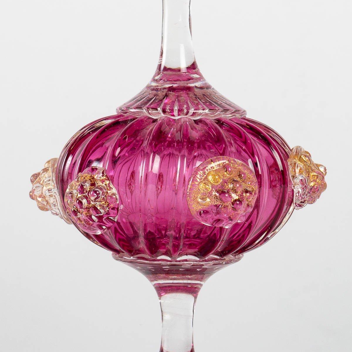 Art Nouveau Iridescent Pink Сoloured Glass, Murano