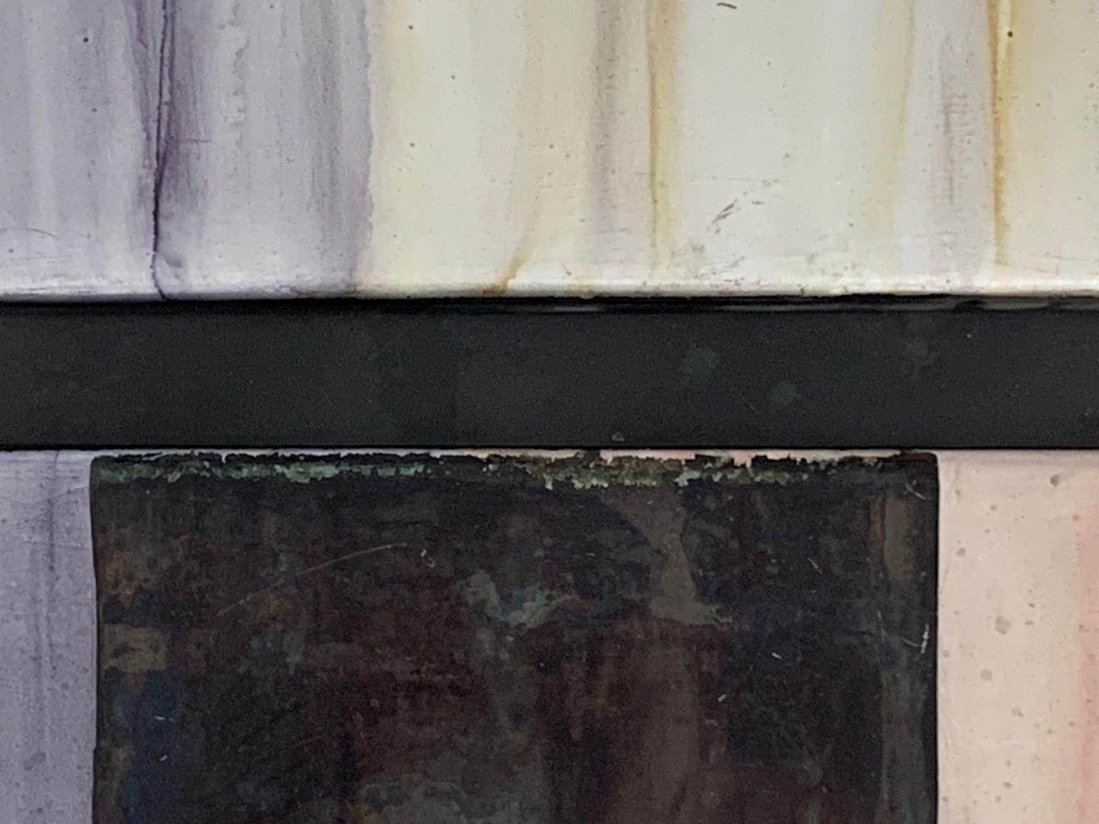 Iridescent Polychrome Abstract Panels in Metal, 1980s, Set of 8 For Sale 4
