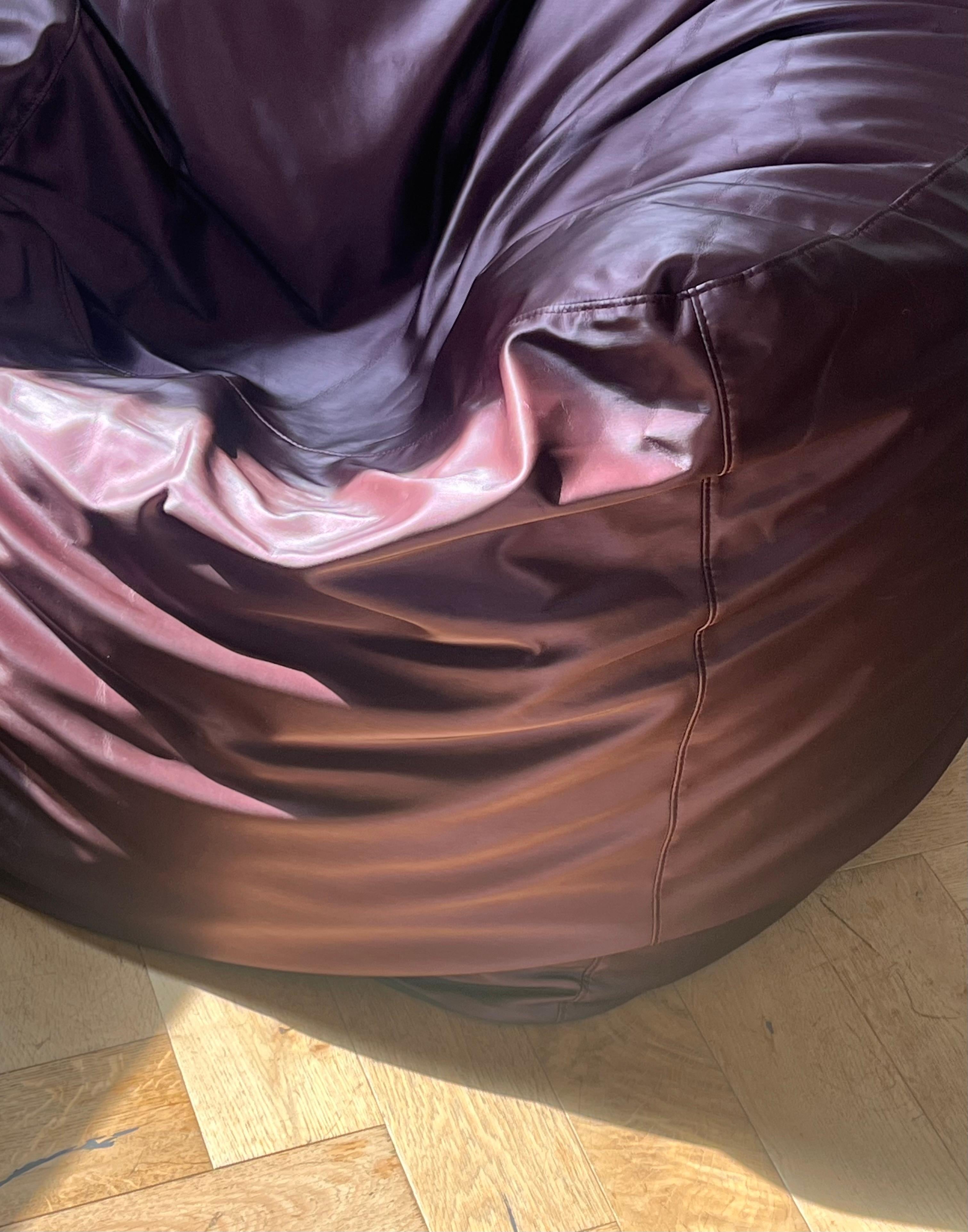 French Iridescent purple bean bag by Ligne Roset, early 21st century 